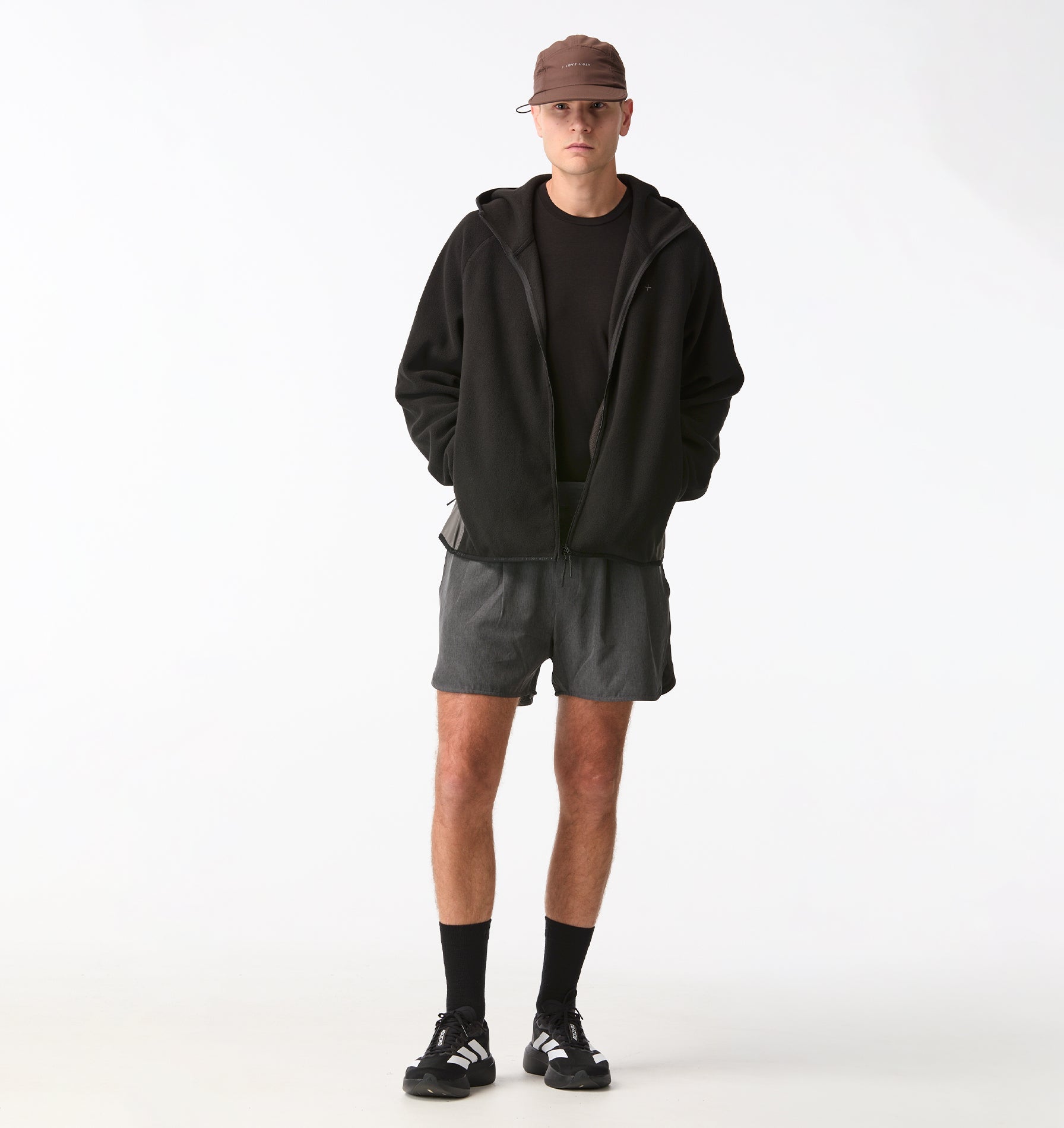 Active Full Zip Fleece - Black / Charcoal