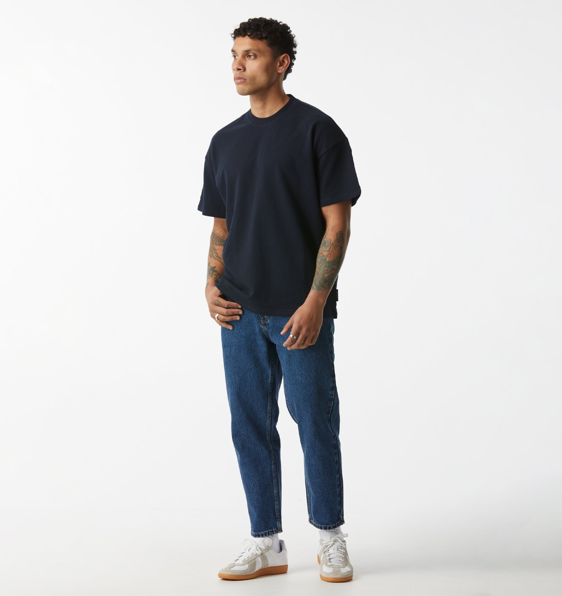 Cropped 90s Denim - True Blue