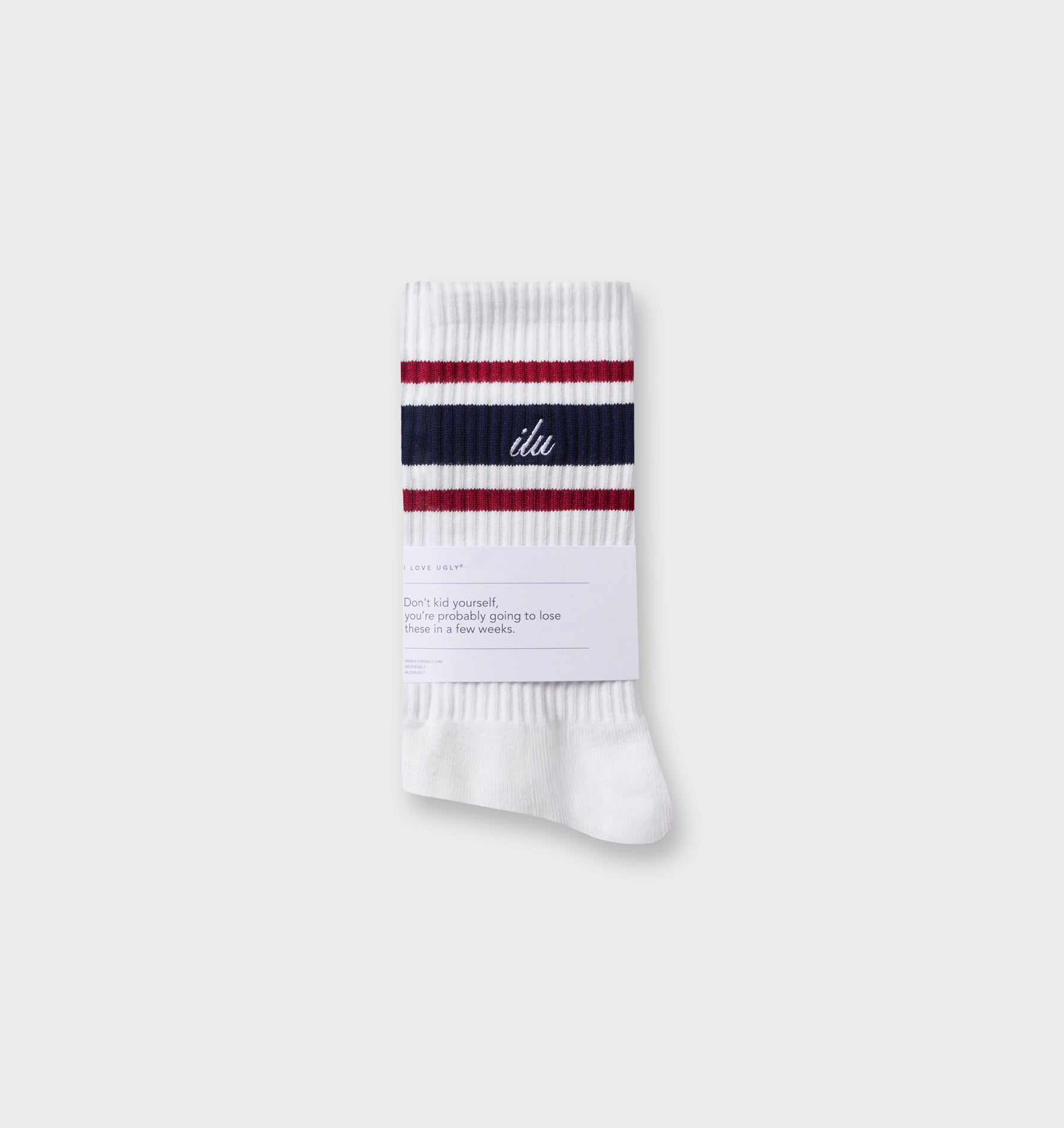Tottenham Sock - Glacier/Red Wine