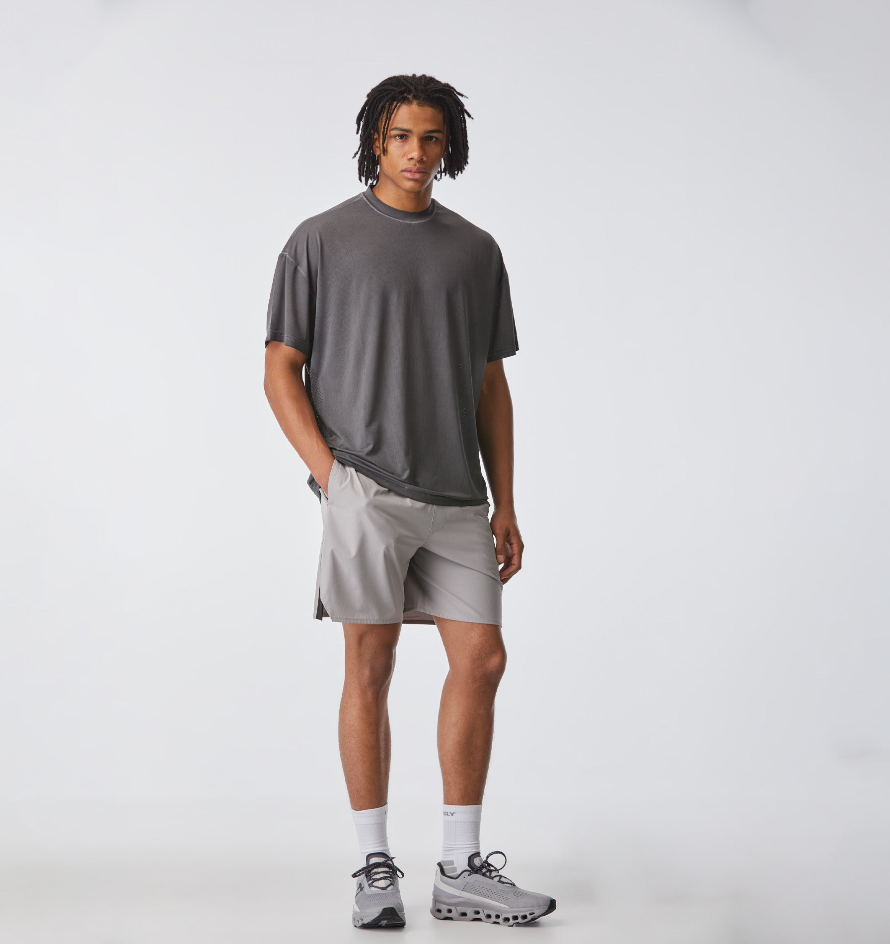 Active 7 Inch Short - Light Grey