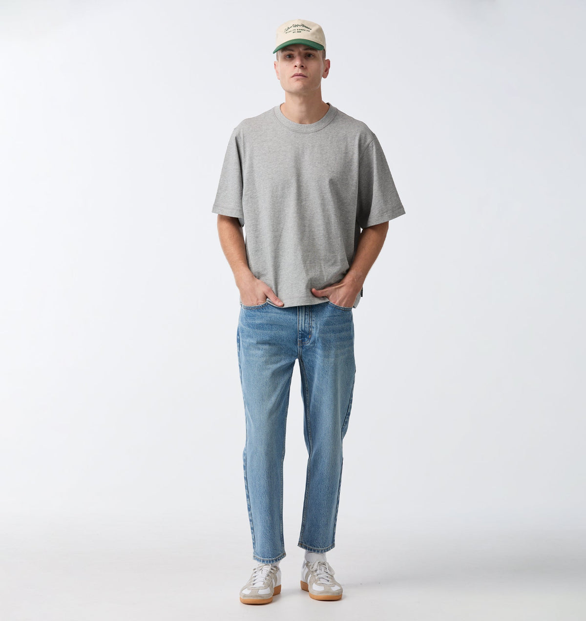 Crop Box Tee - Heather Grey
