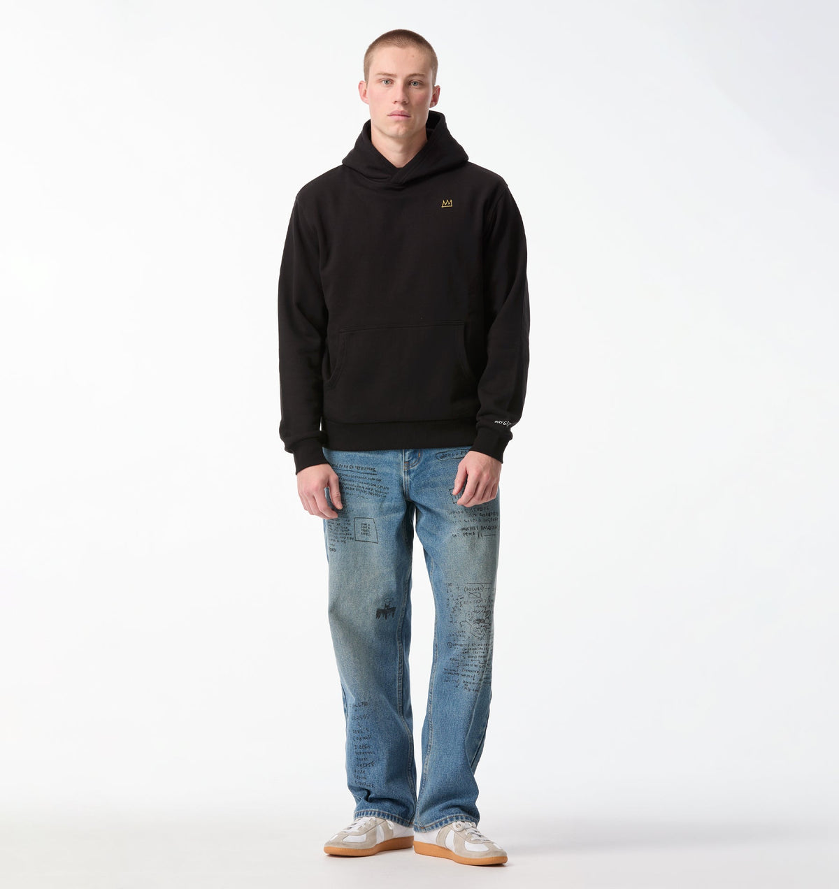 Basquiat Crown Uniform Hood - Black