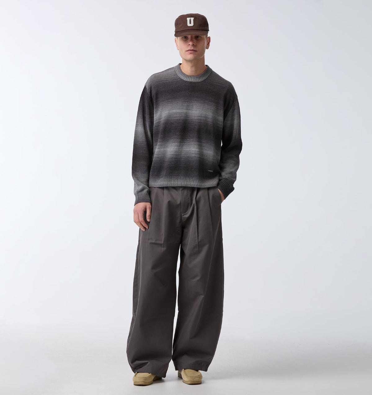Lightweight Crop Knit Sweater - Gradient