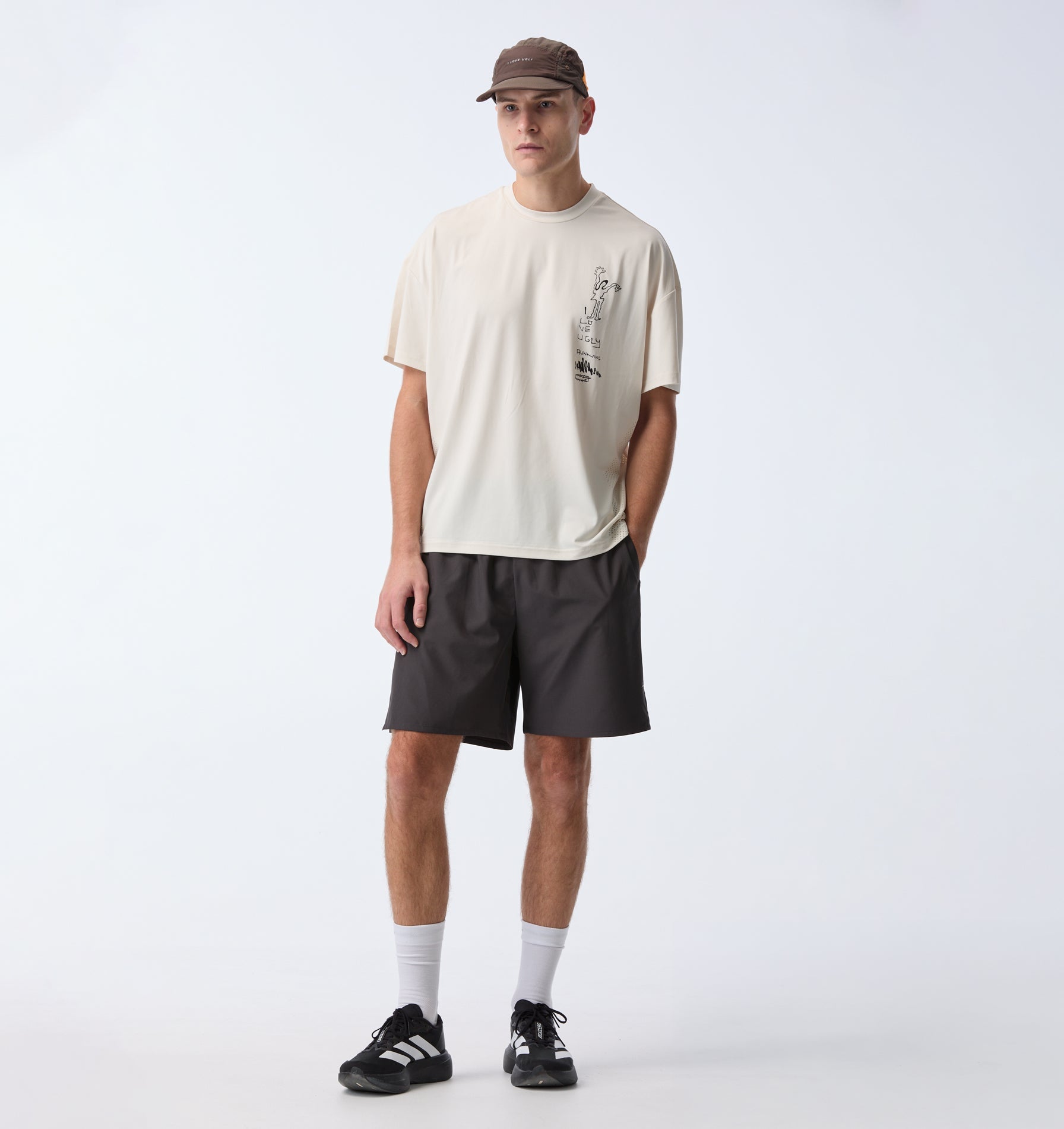 Restrained Active Crop Tee - Off White