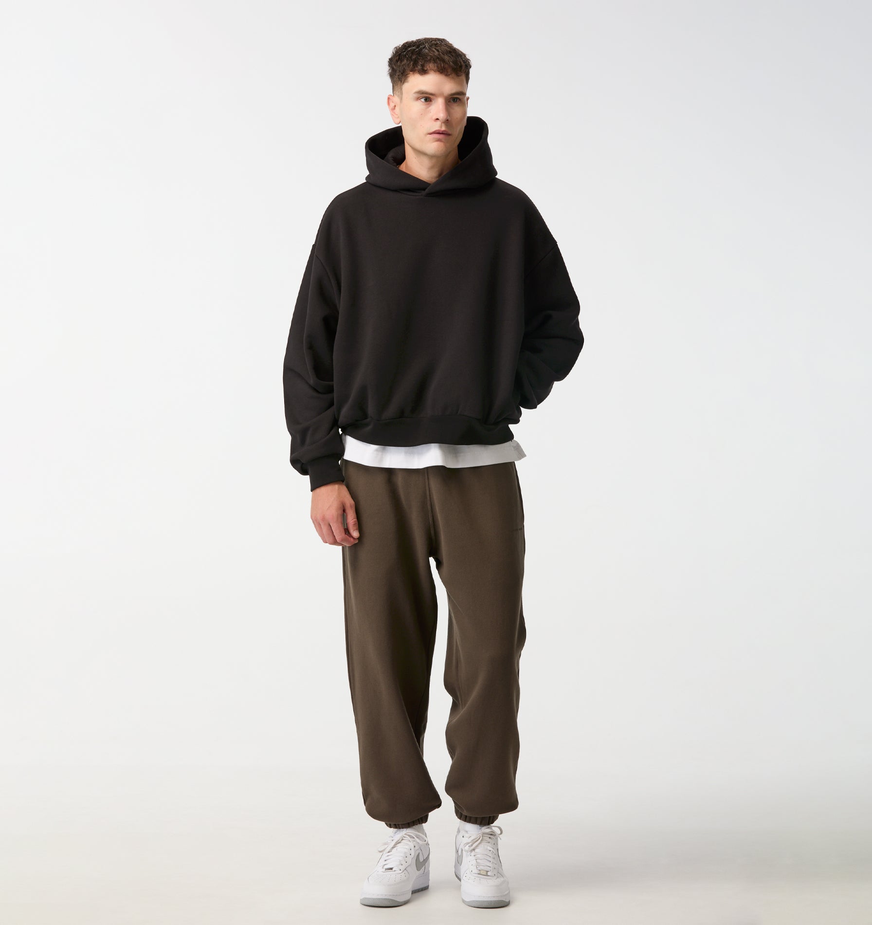 Heavy Crop Box Hood - Black