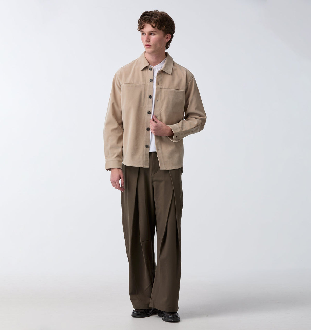 Vermont Pleat Pant - Mushroom