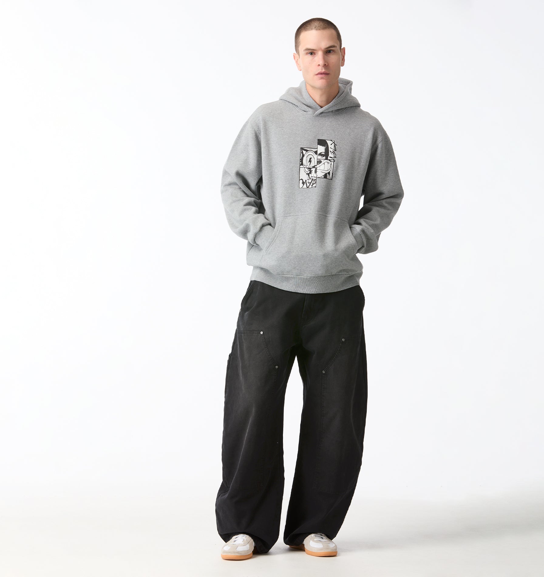 Dissected Uniform Hood - Grey Marle