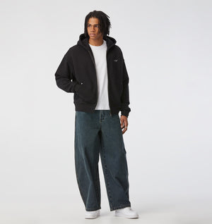 Chainstitch Zip Up Box Hood - Black