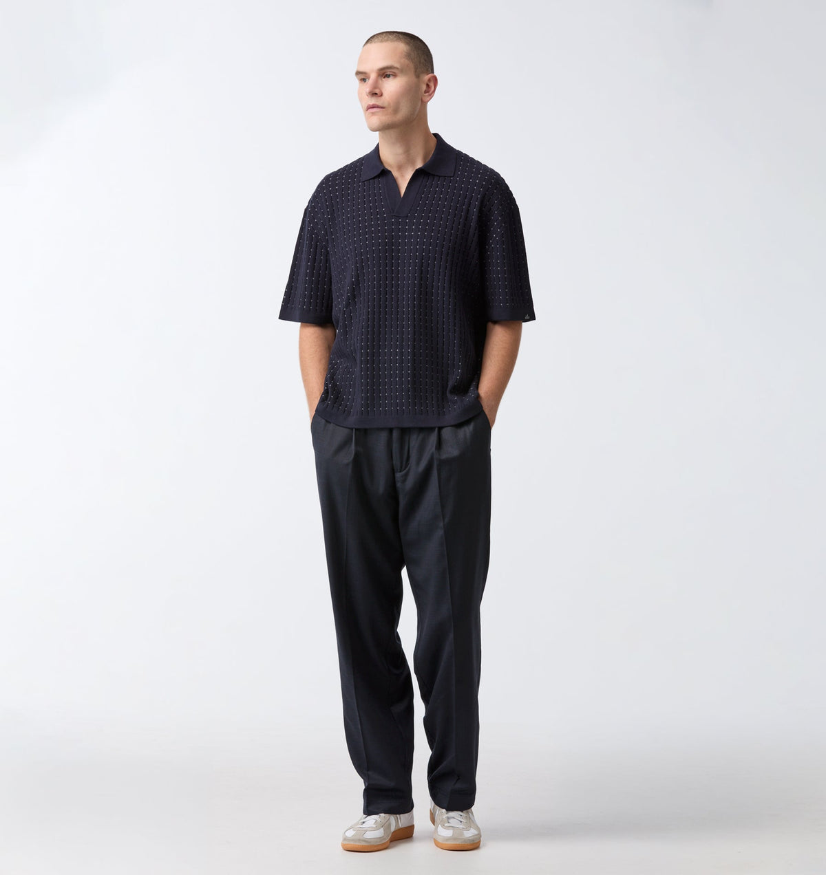 Winston Pant - Navy Birdseye