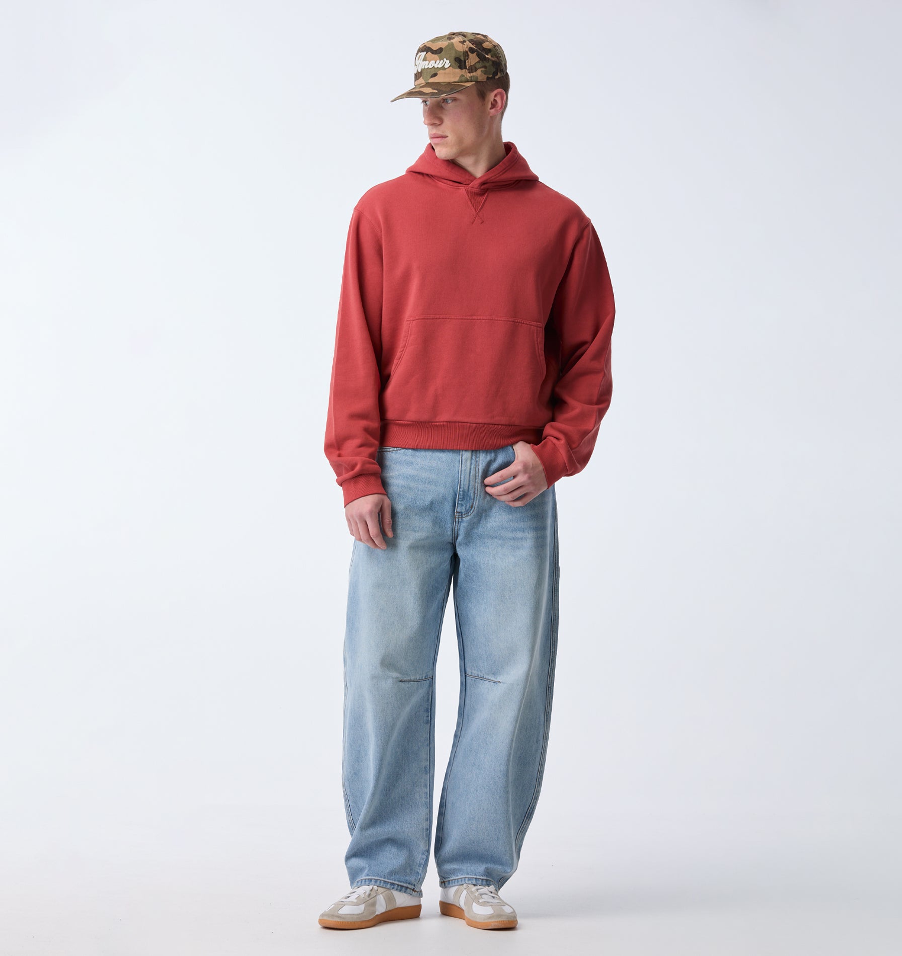 Barrel Leg Denim - Faded Blue