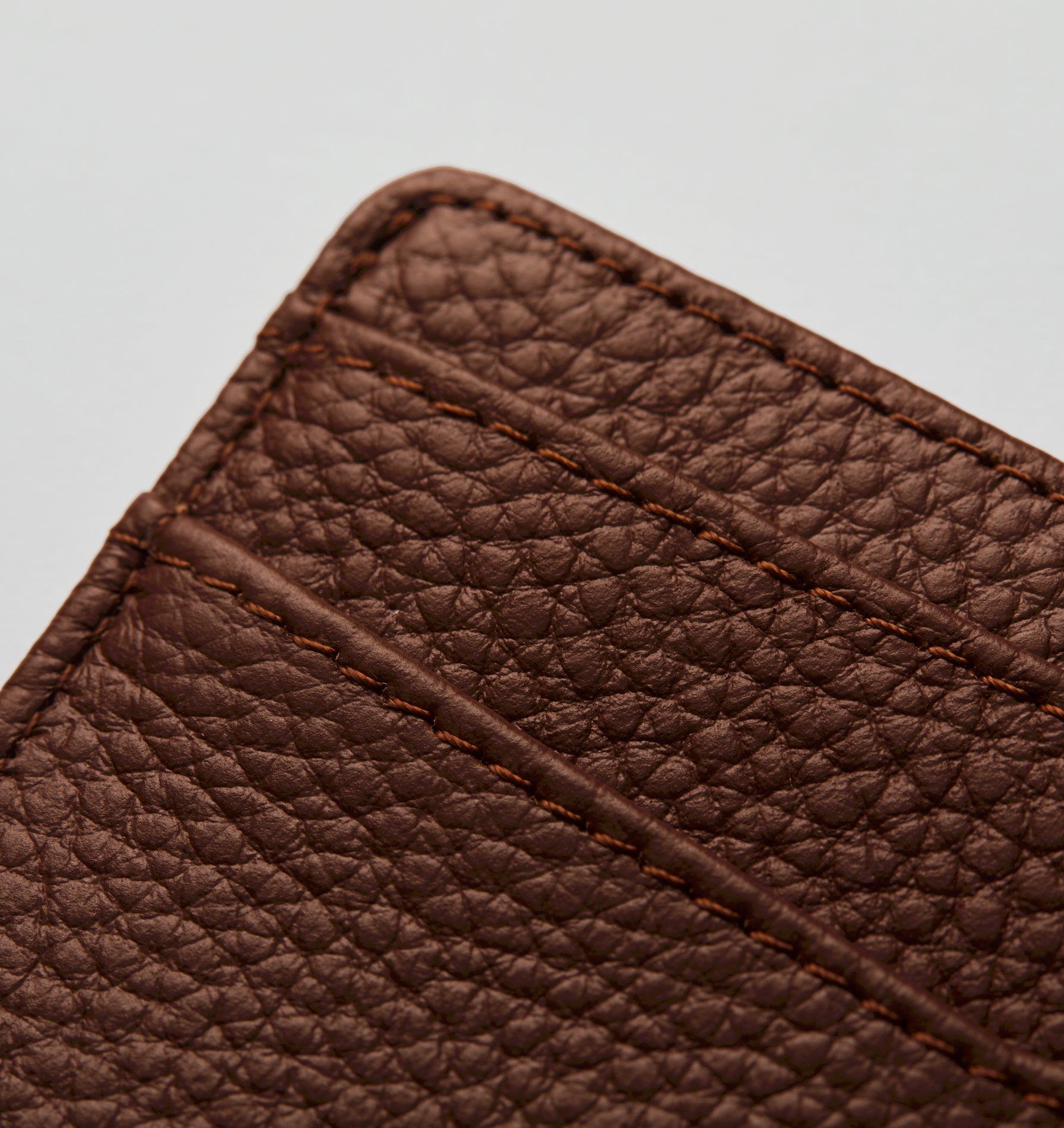 Kingsley Leather Card Holder - Brown