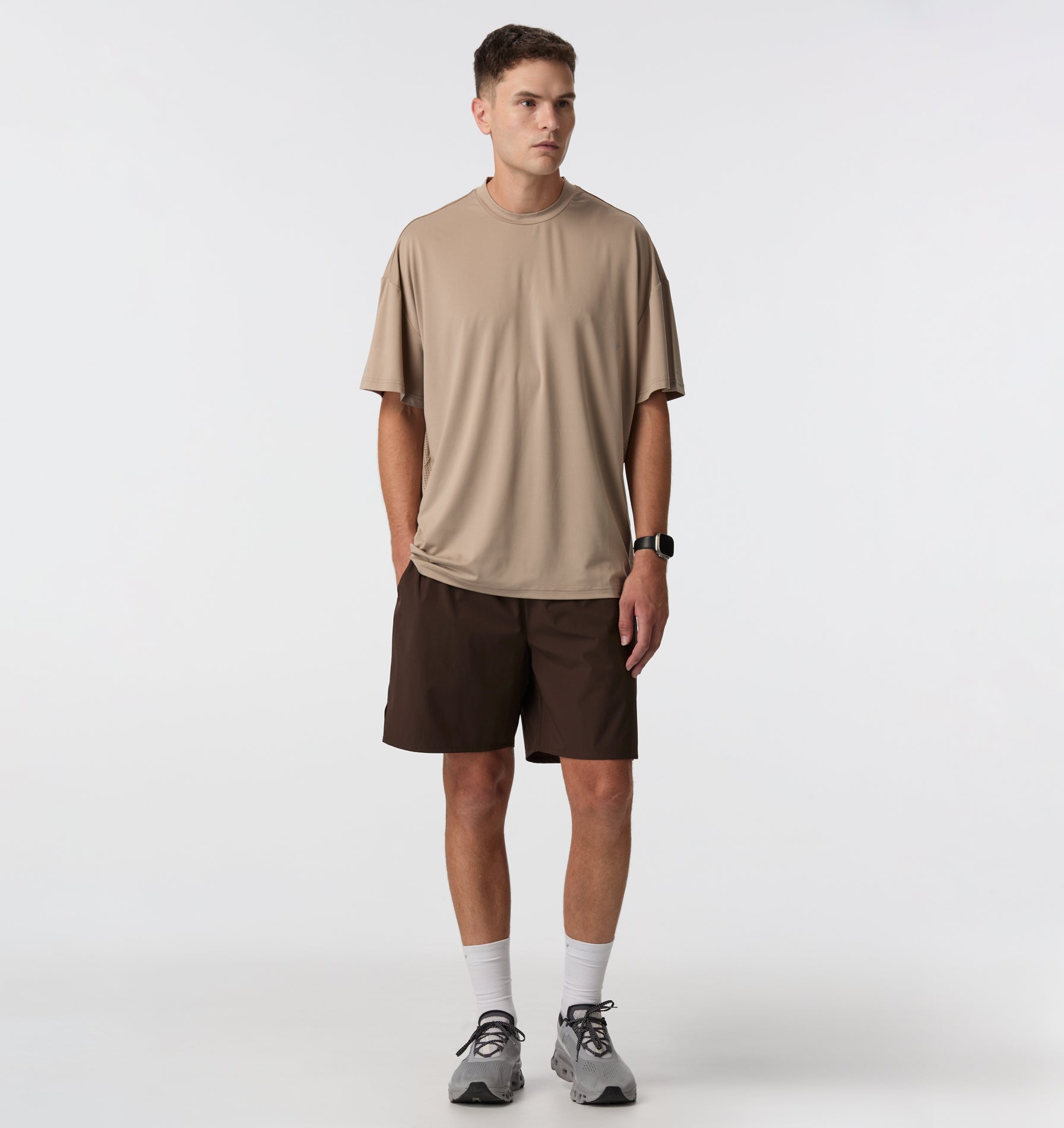 Active Box Tee - Taupe