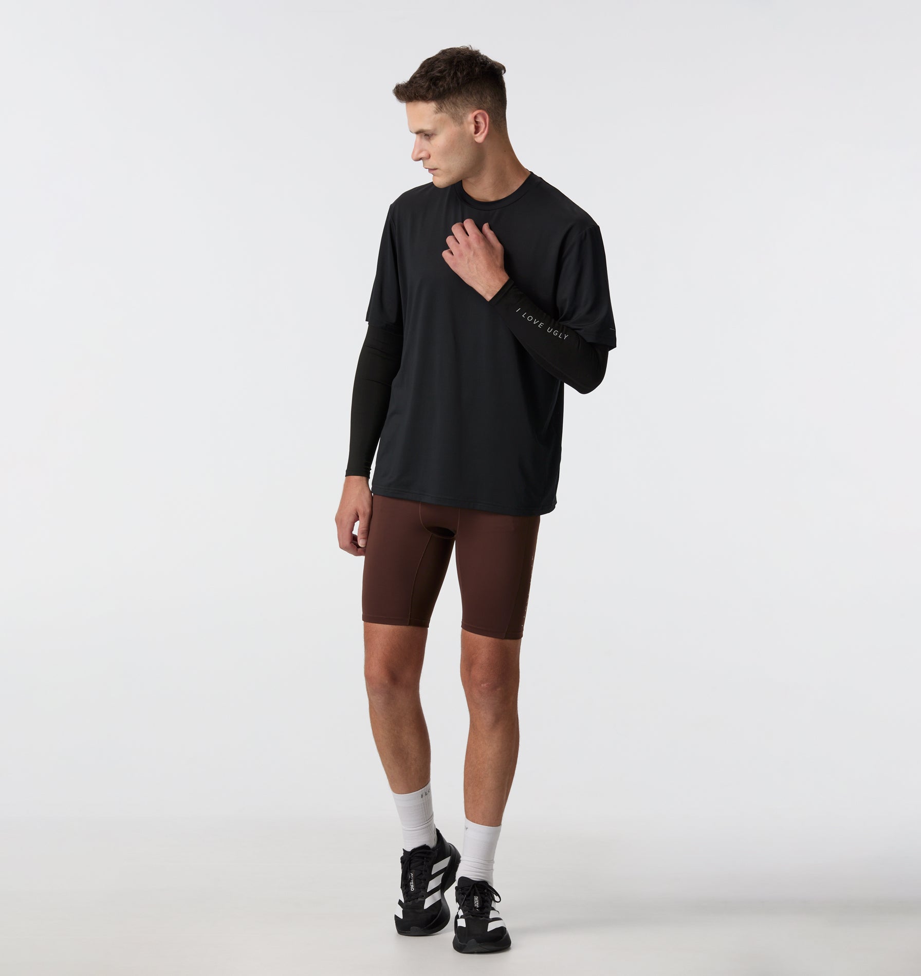 Leo Performance Lined Half Tight - Brown