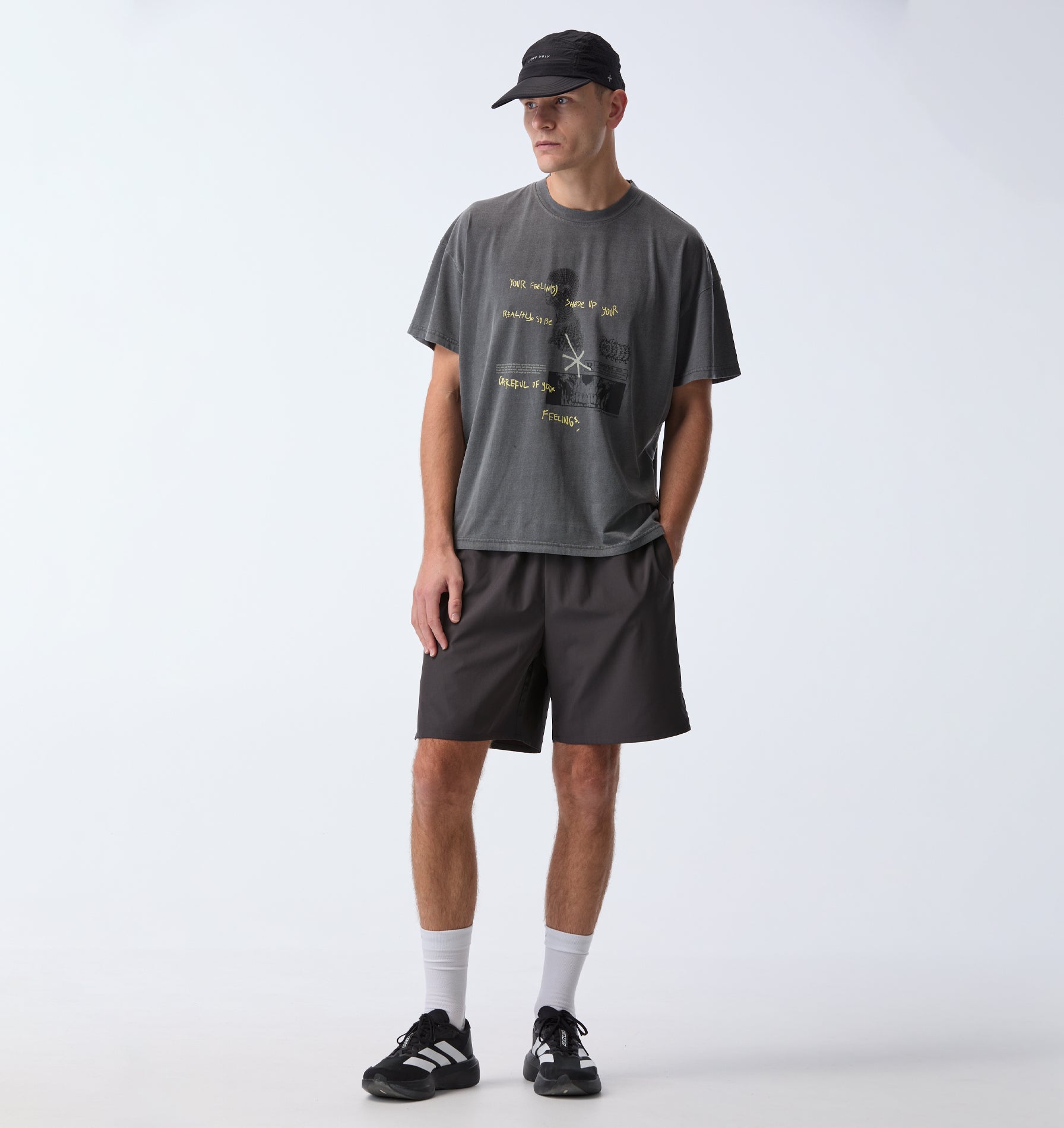 State Of Mind Cotton Crop Tee - Washed Black