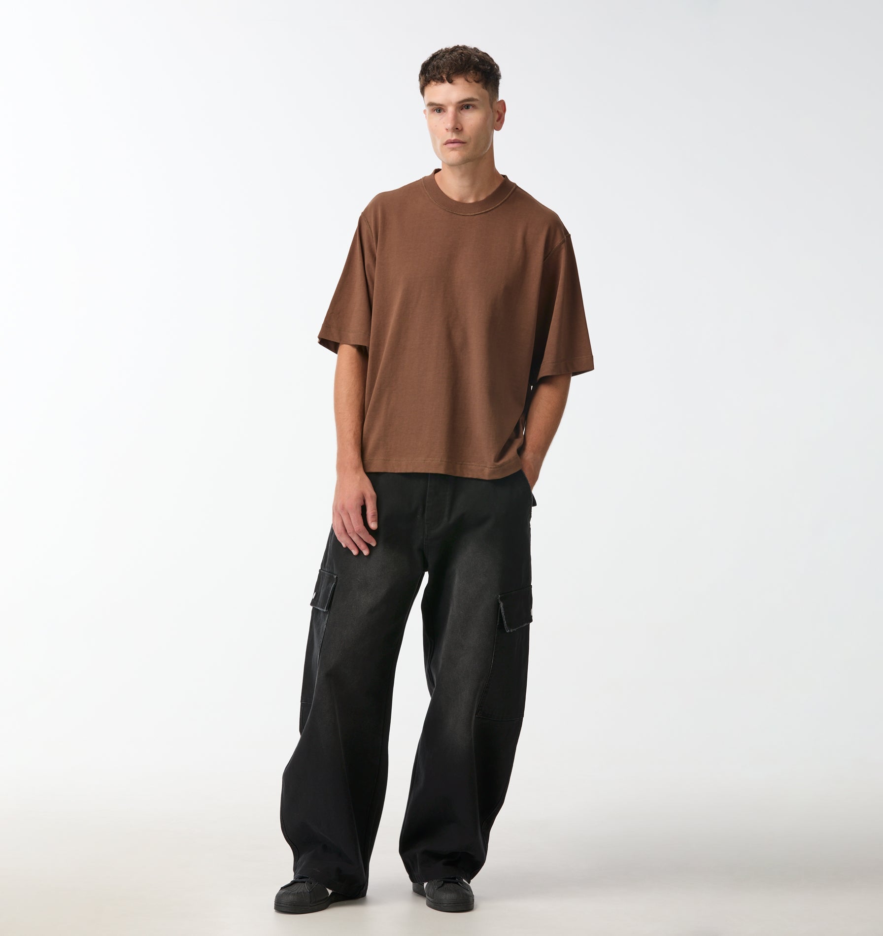 Crop Box Tee - Toffee