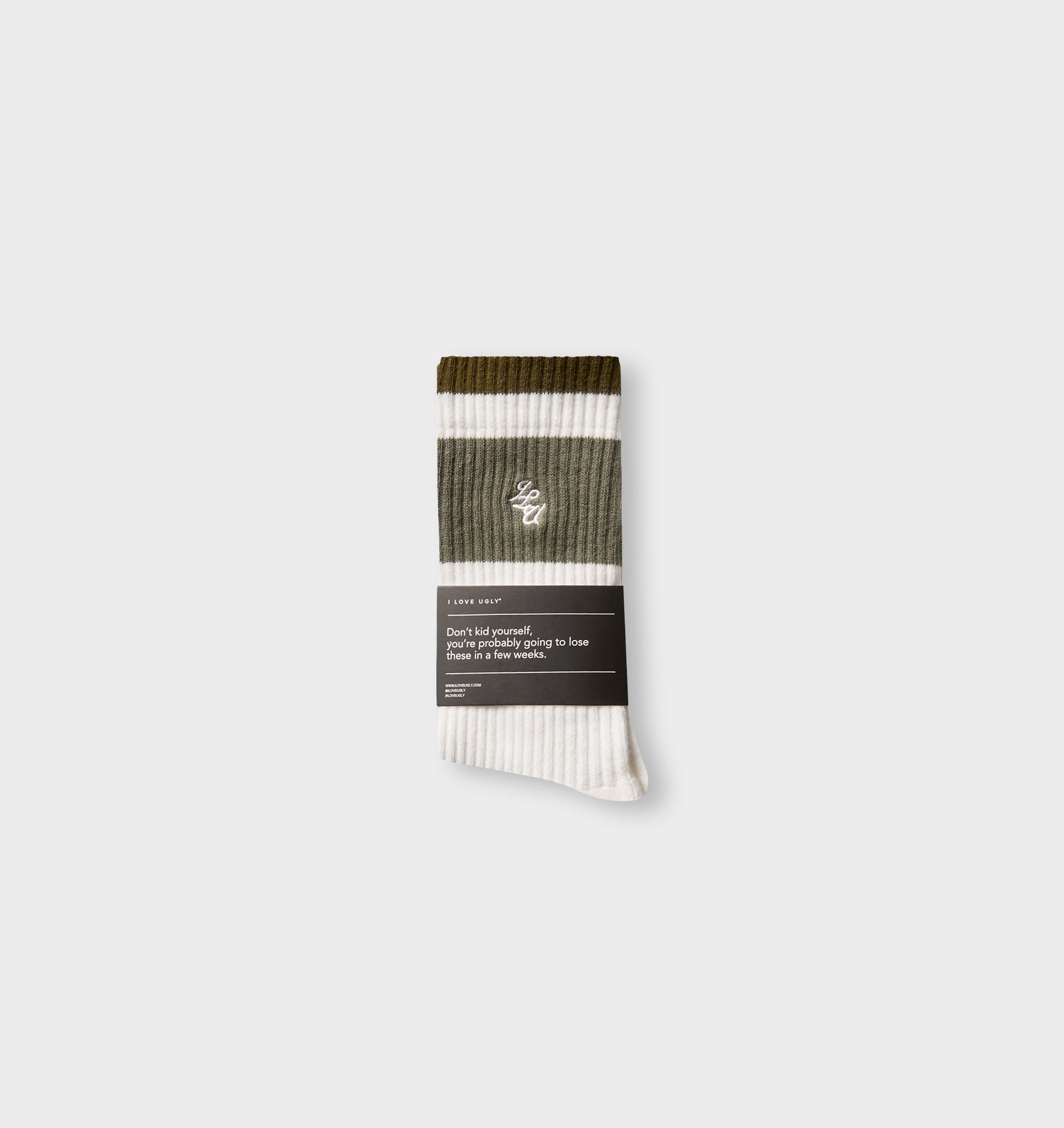 Kingswell Sock - Vintage White/Olive