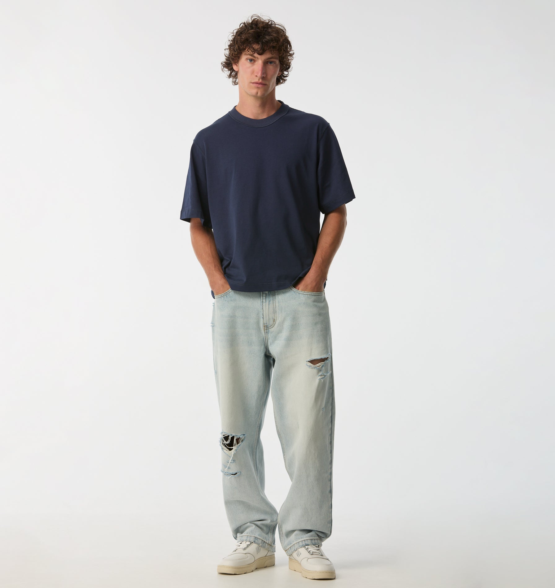 Distressed Edgar Denim - Light Vintage Blue