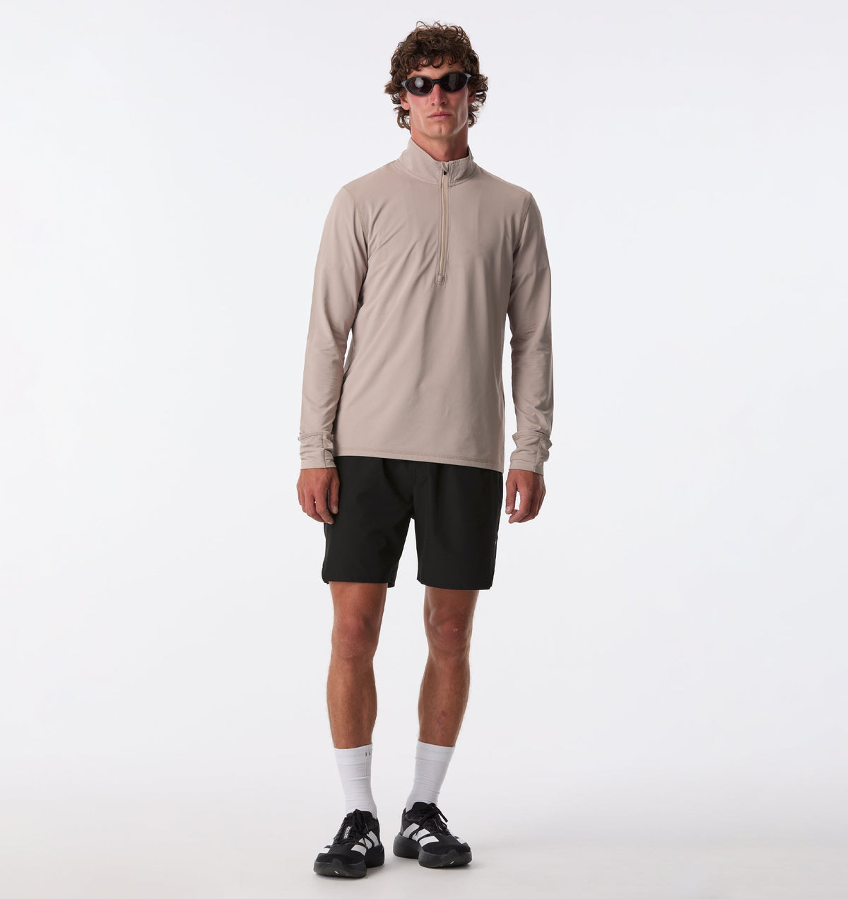 Active Zip Pullover - Taupe