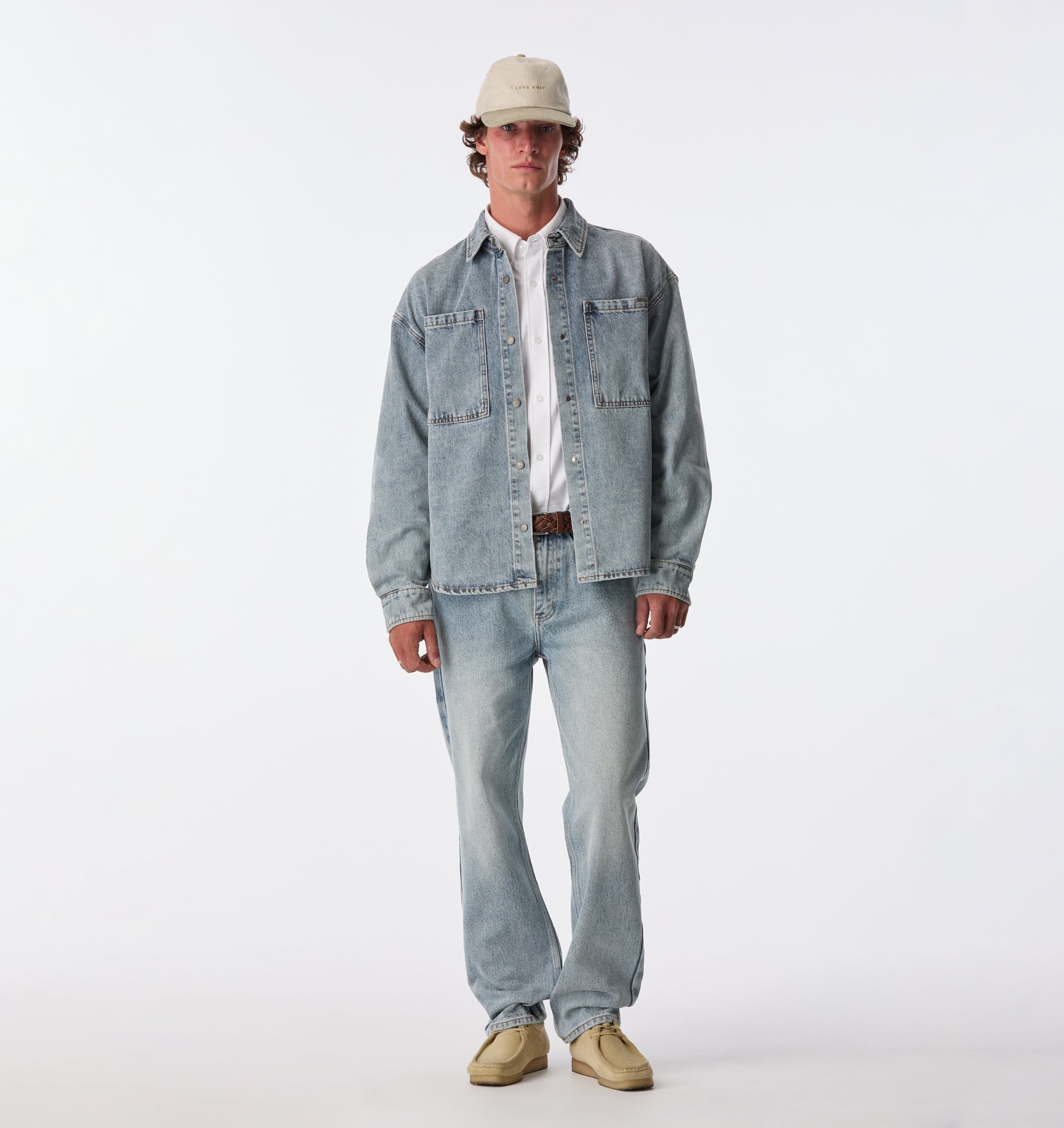 Denim Overshirt - Grey Blue