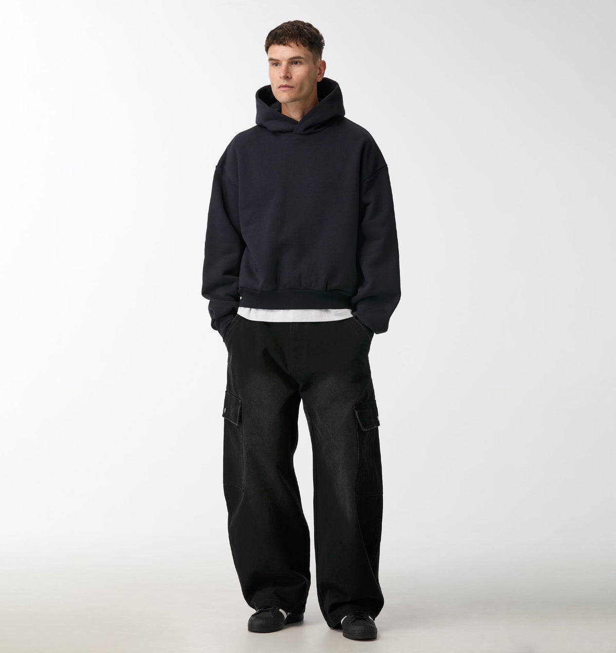 Heavy Crop Box Hood - Dark Navy