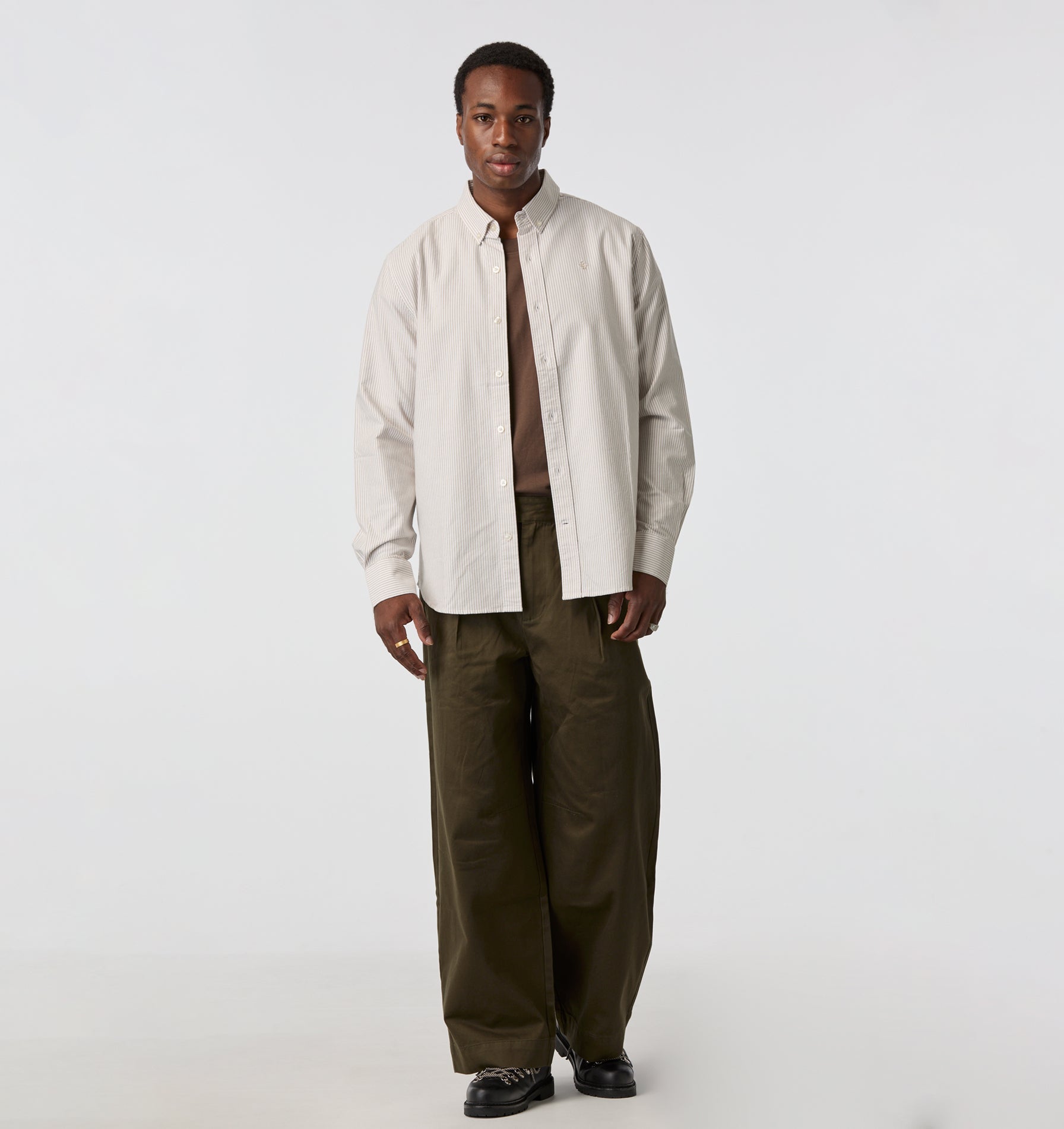 Ralph LS Shirt - Brown Stripe