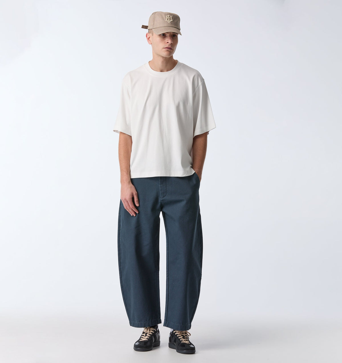 Barrel Leg Crop Pant - Indigo