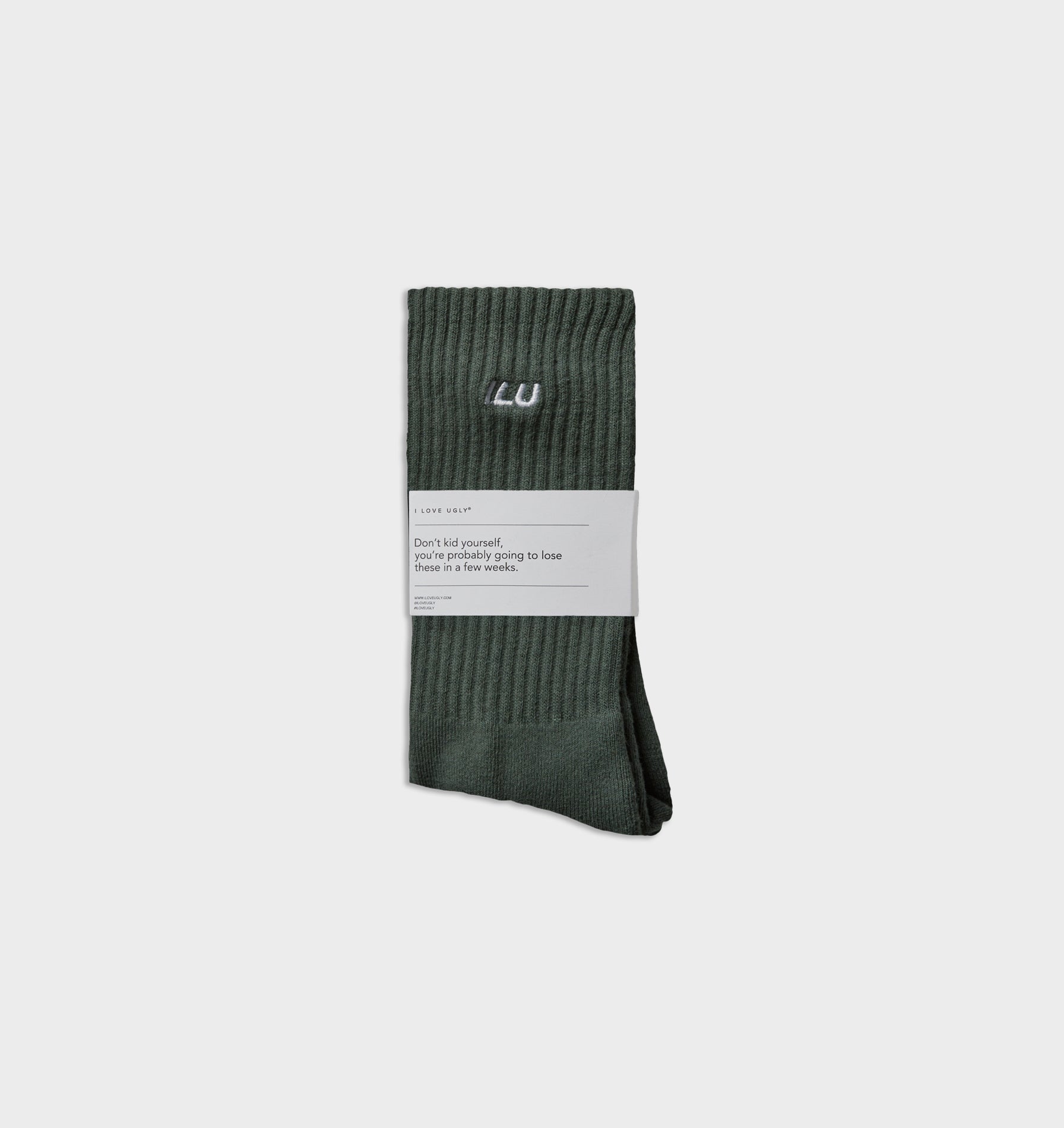 Basic Sock - Smokey Green