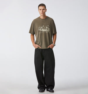 Organised Chaos Lewi Tee - Washed Mushroom