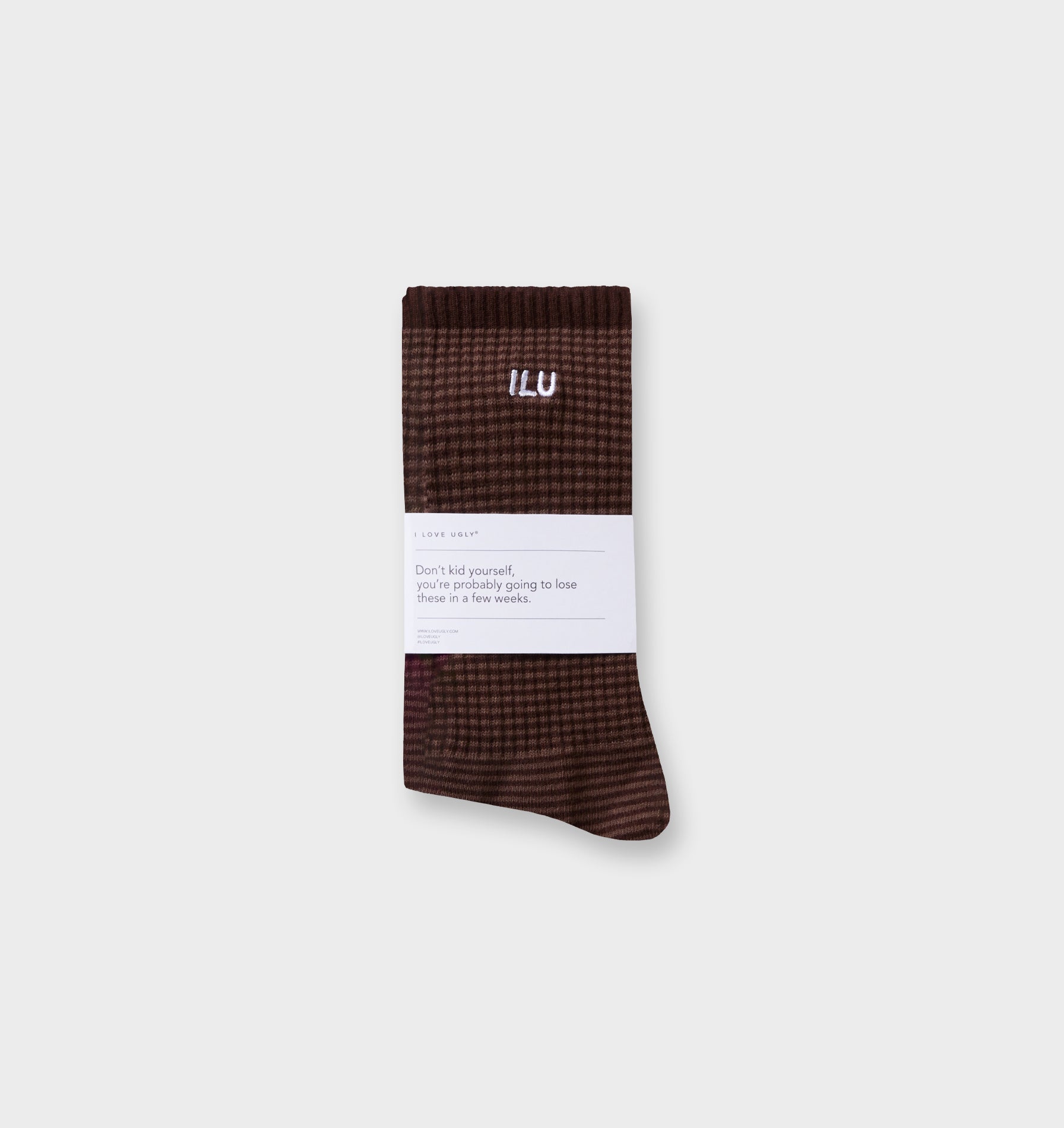Stripe Basic Sock - Brown