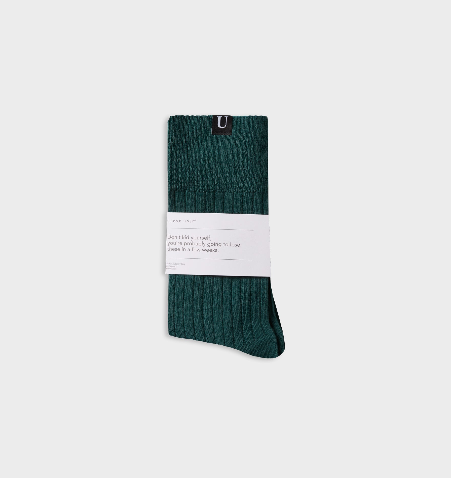 Ribbed Sock - Dark Green