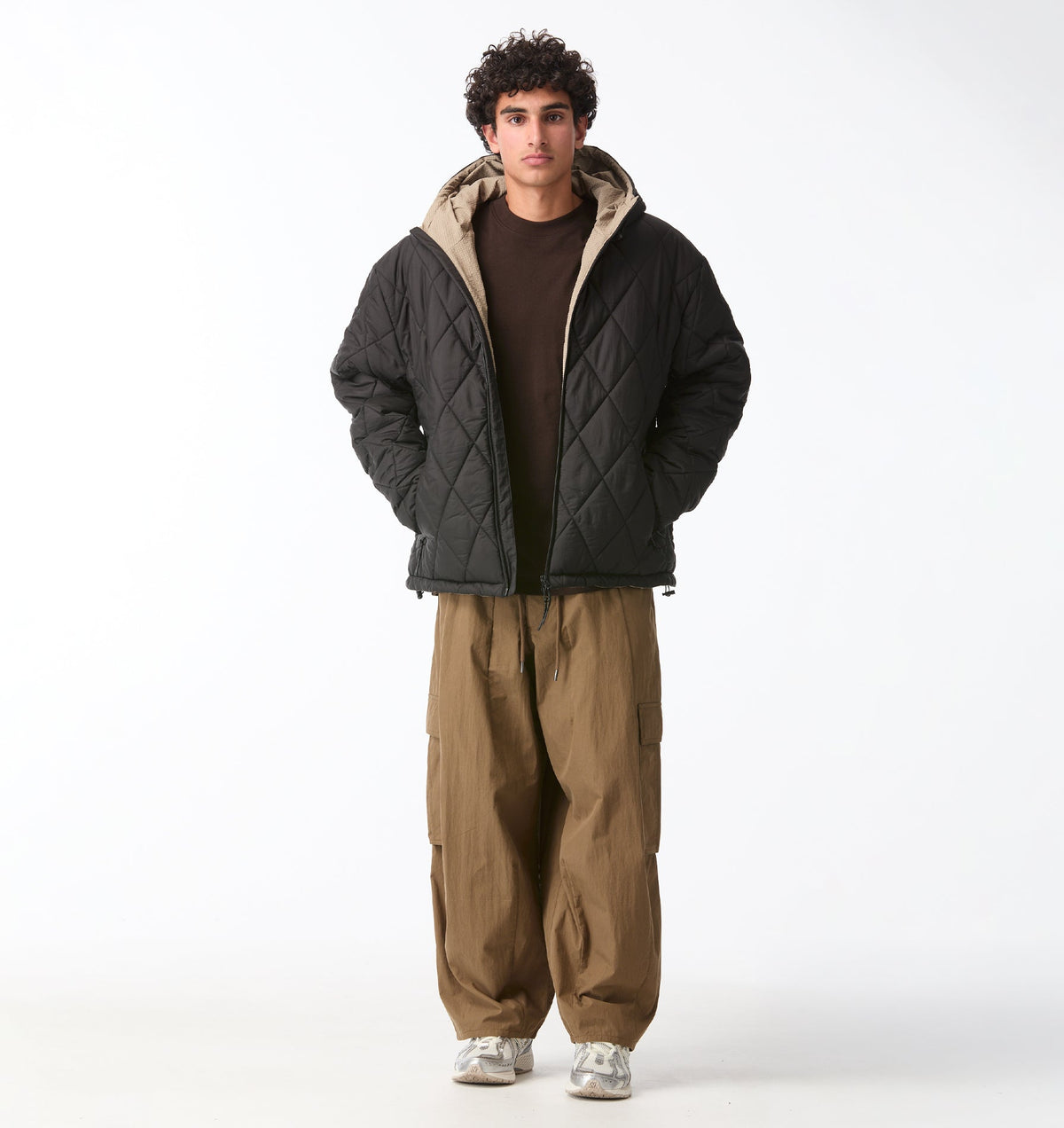 Puffer Hood Jacket - Black