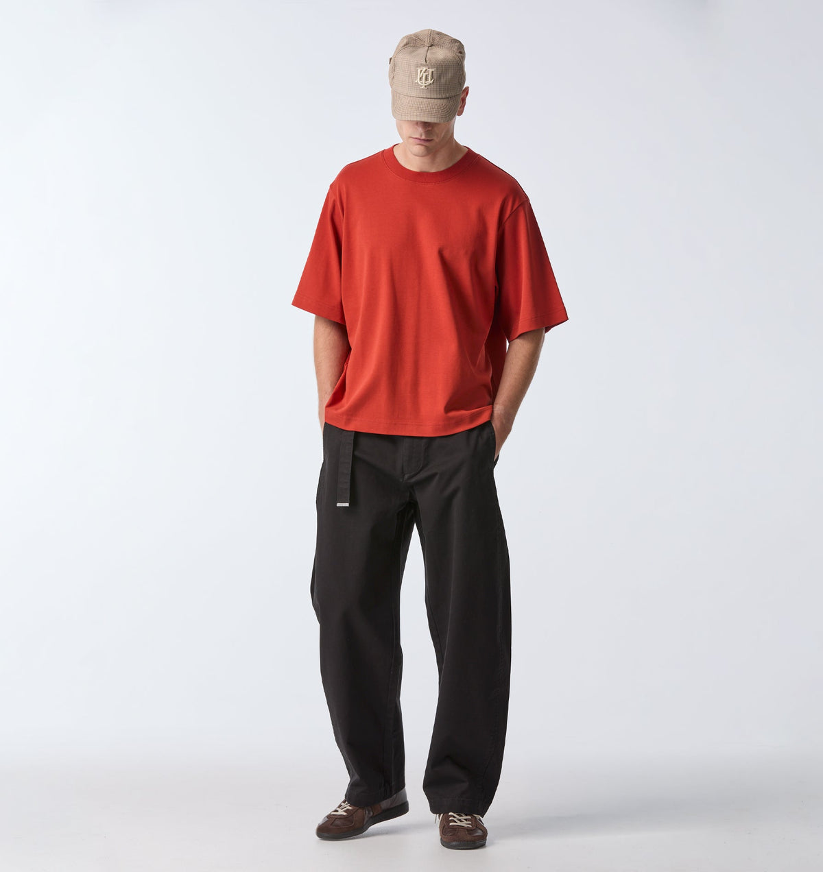 Interlock Crop Box Tee - Brick Red