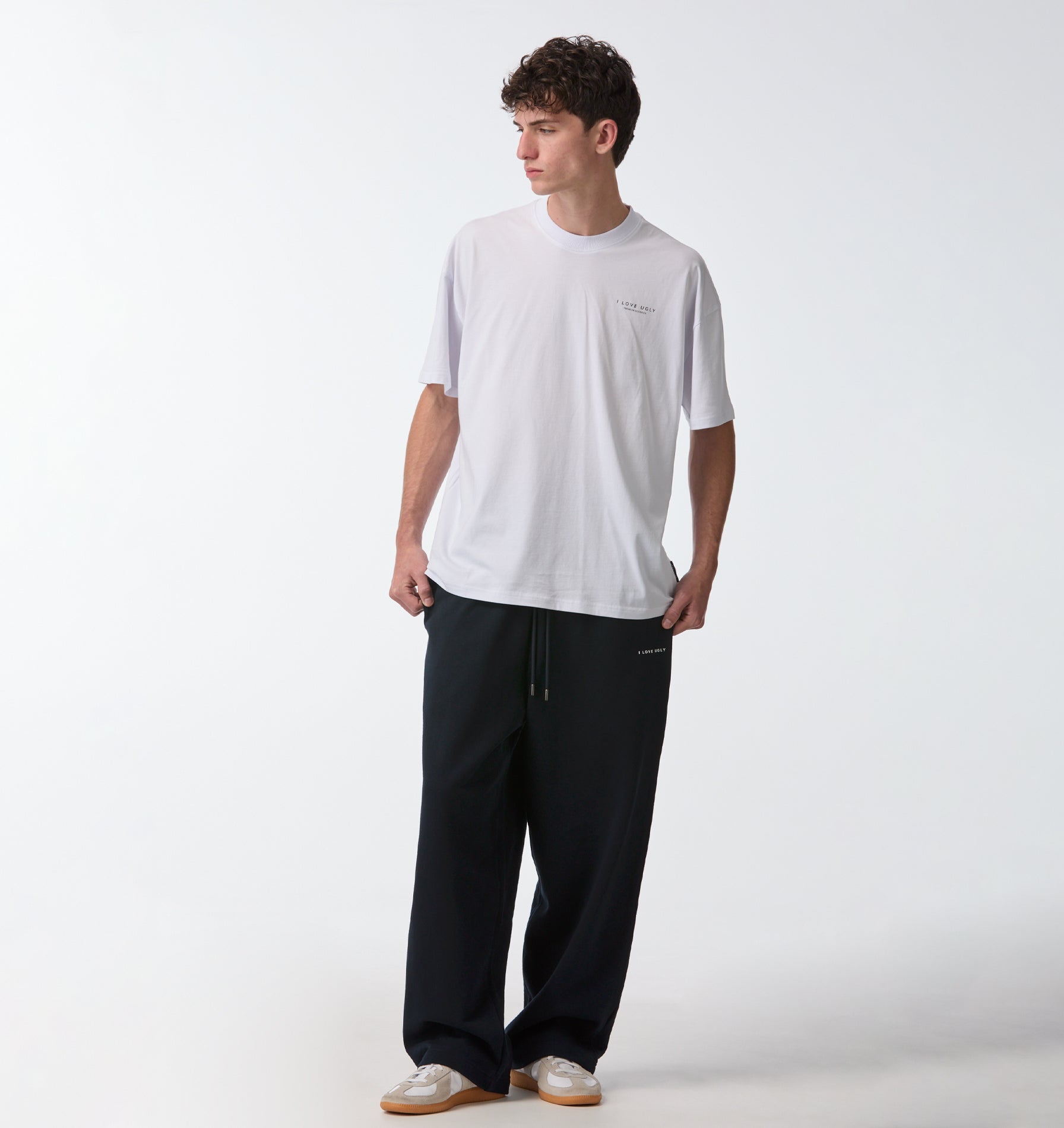Wide Leg Track Pant - Midnight Navy