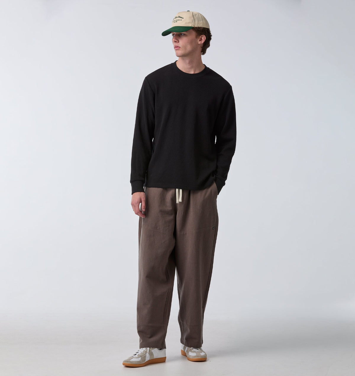 Linen Stirling Relaxed Pant - Mushroom