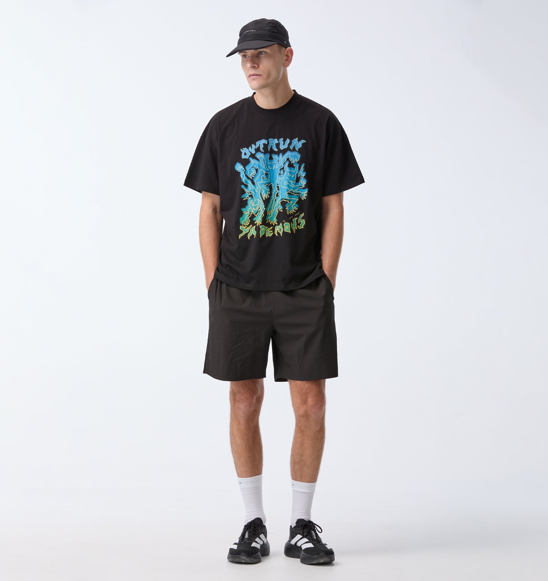Demon Active Crop Tee - Black