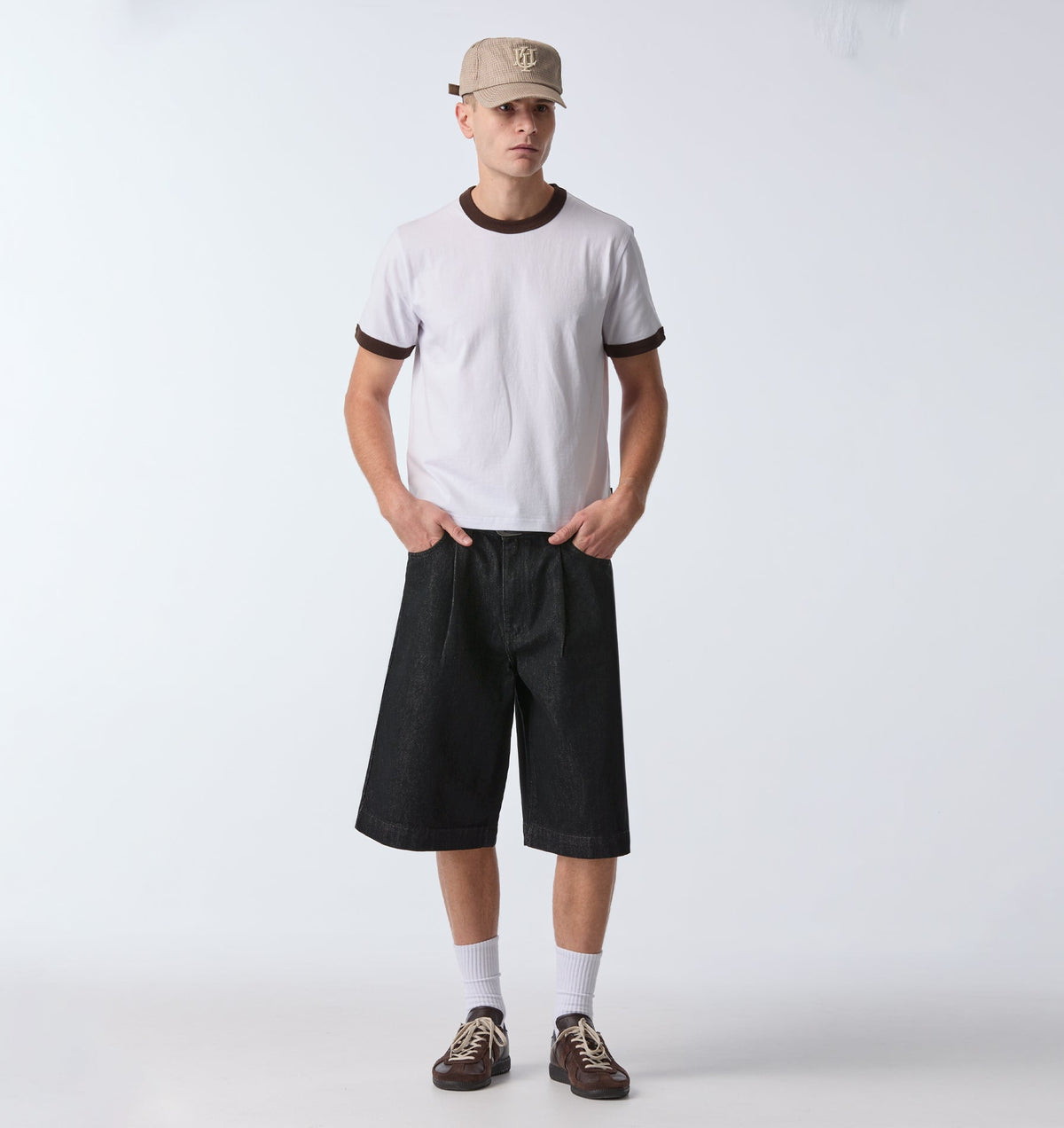 Muscle Ringer Tee - White/Espresso