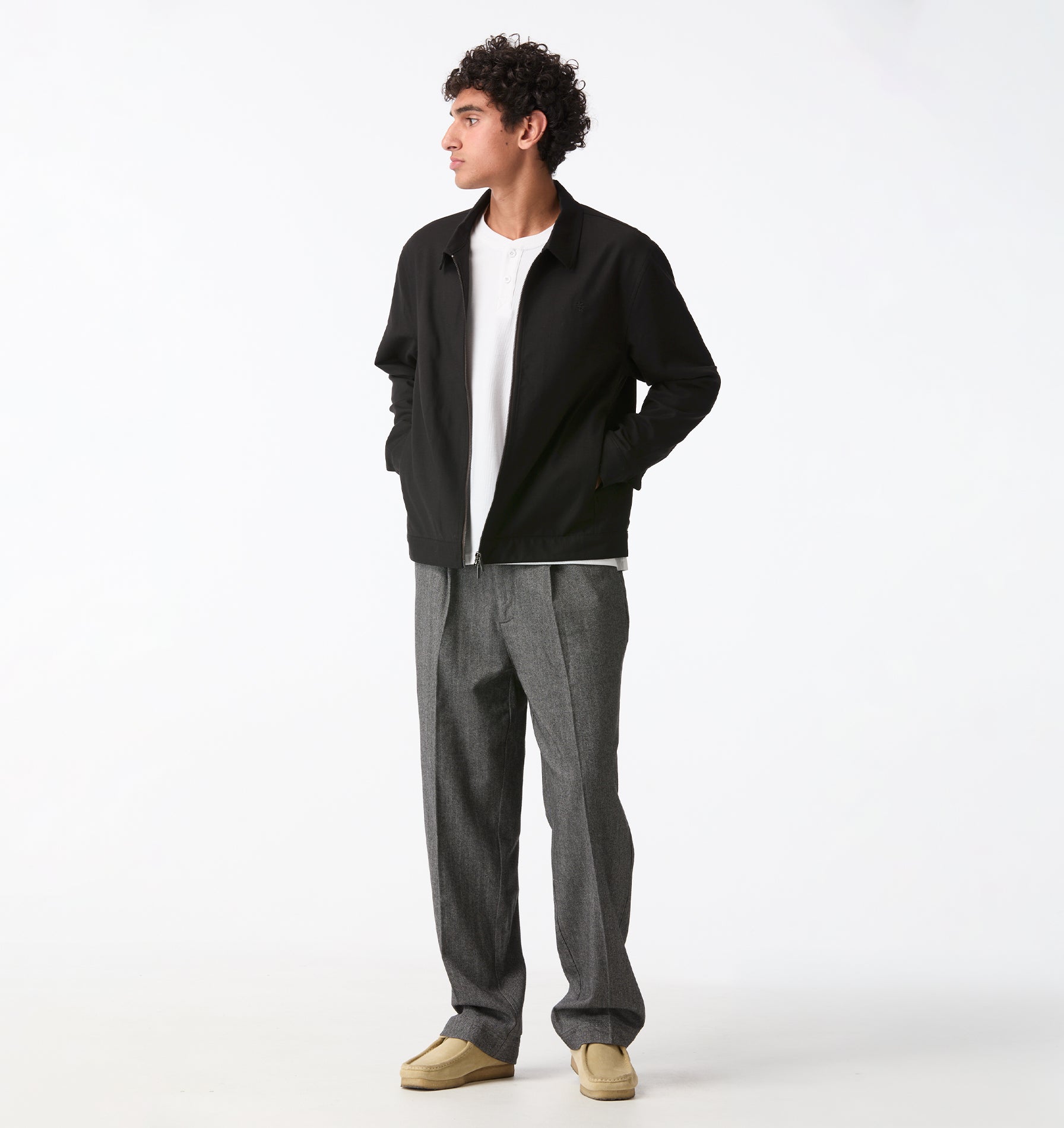 Winston Pant - Grey Herringbone