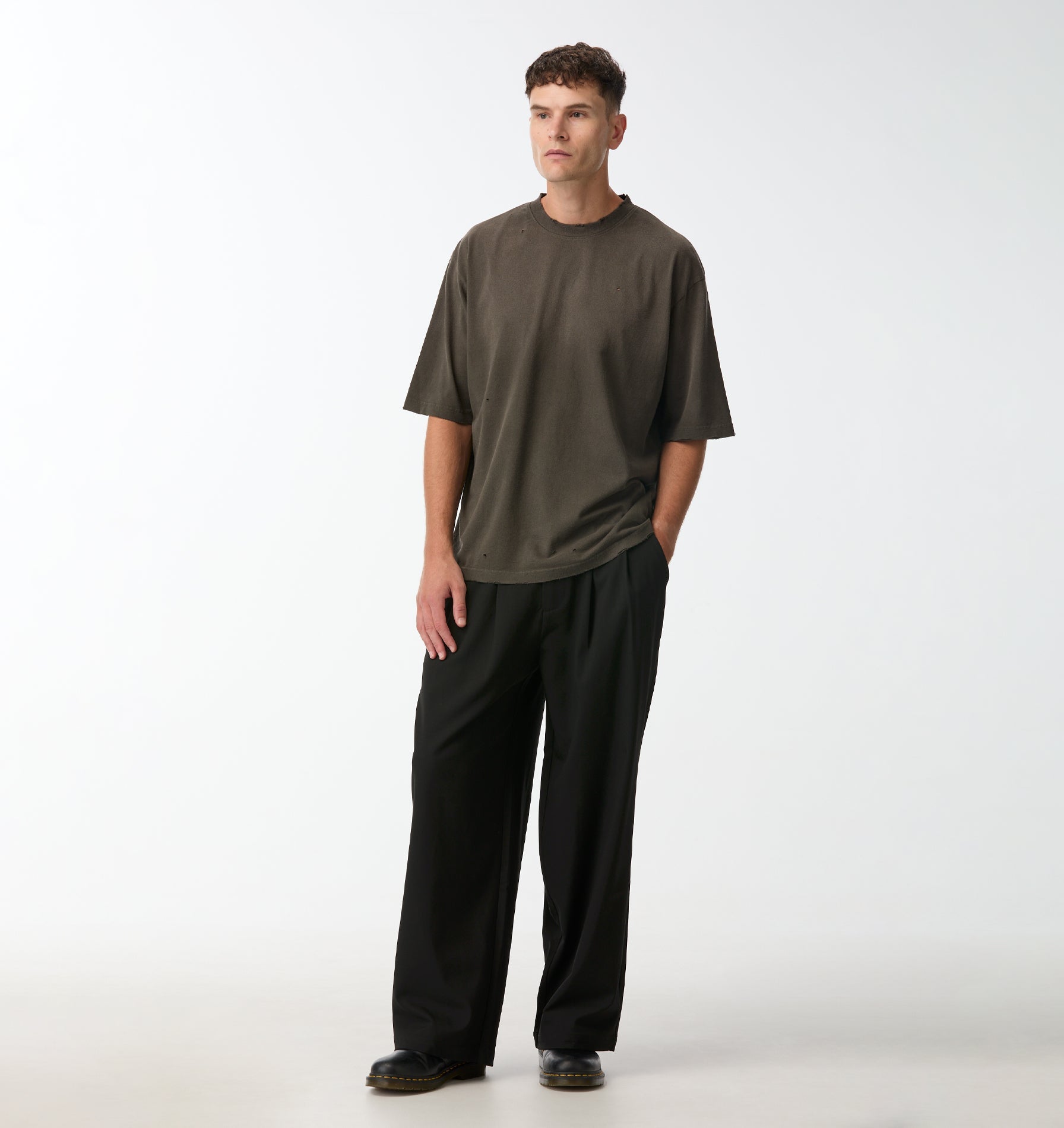 Albert Pleated Pant - Black