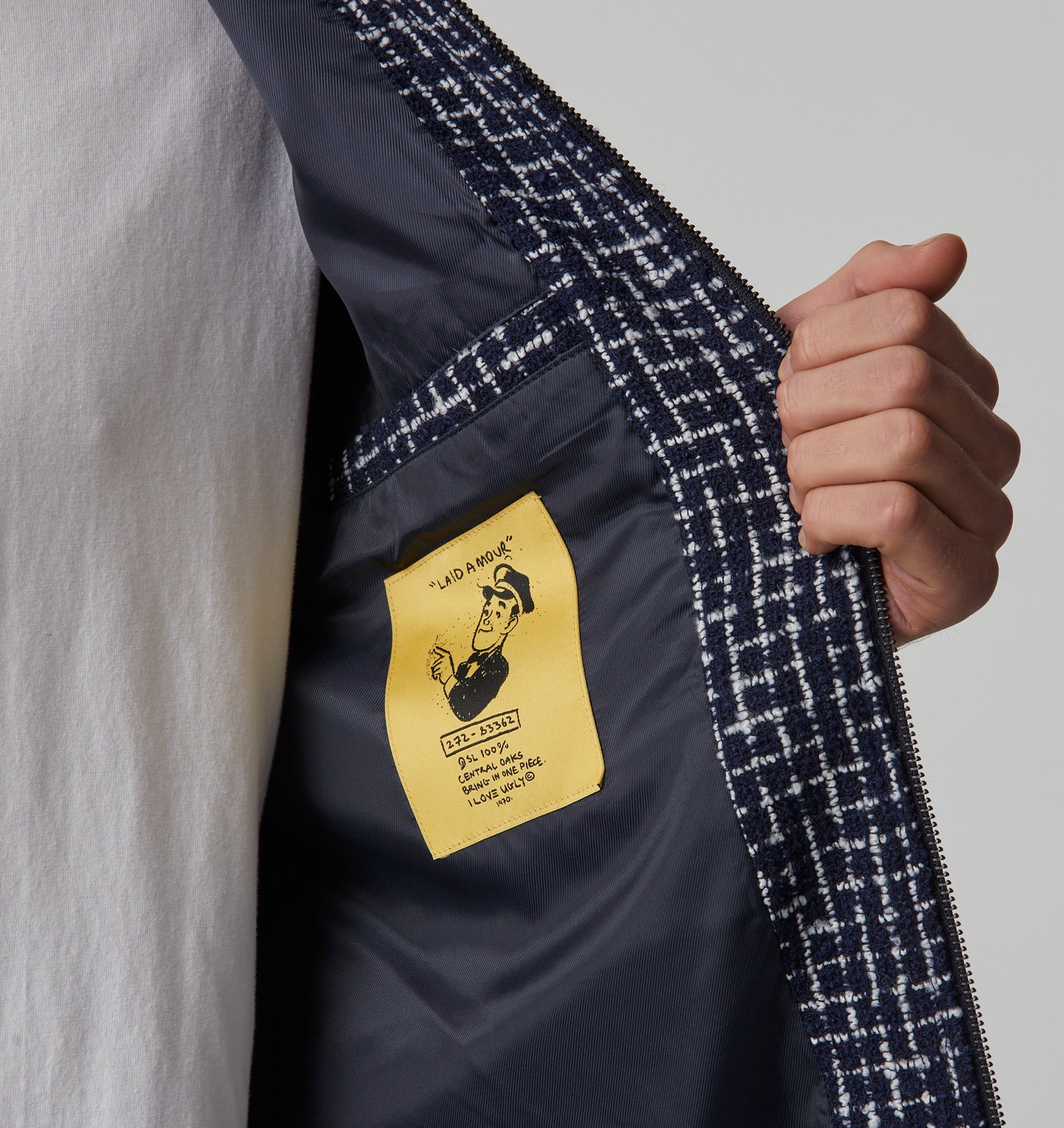 Boucle Poker Jacket - Navy/White Check