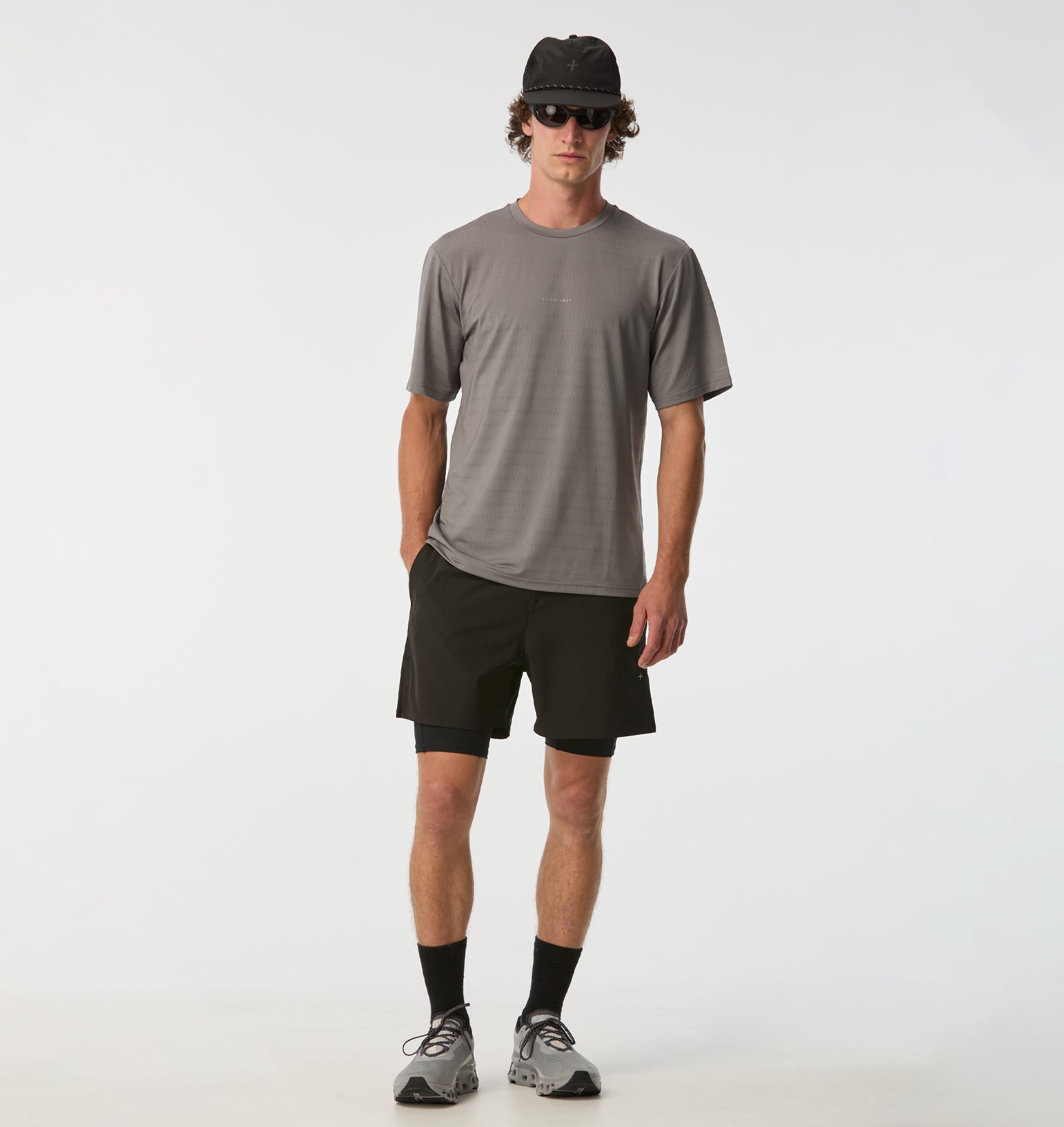 Active 5 Inch 2 In 1 Shorts - Black