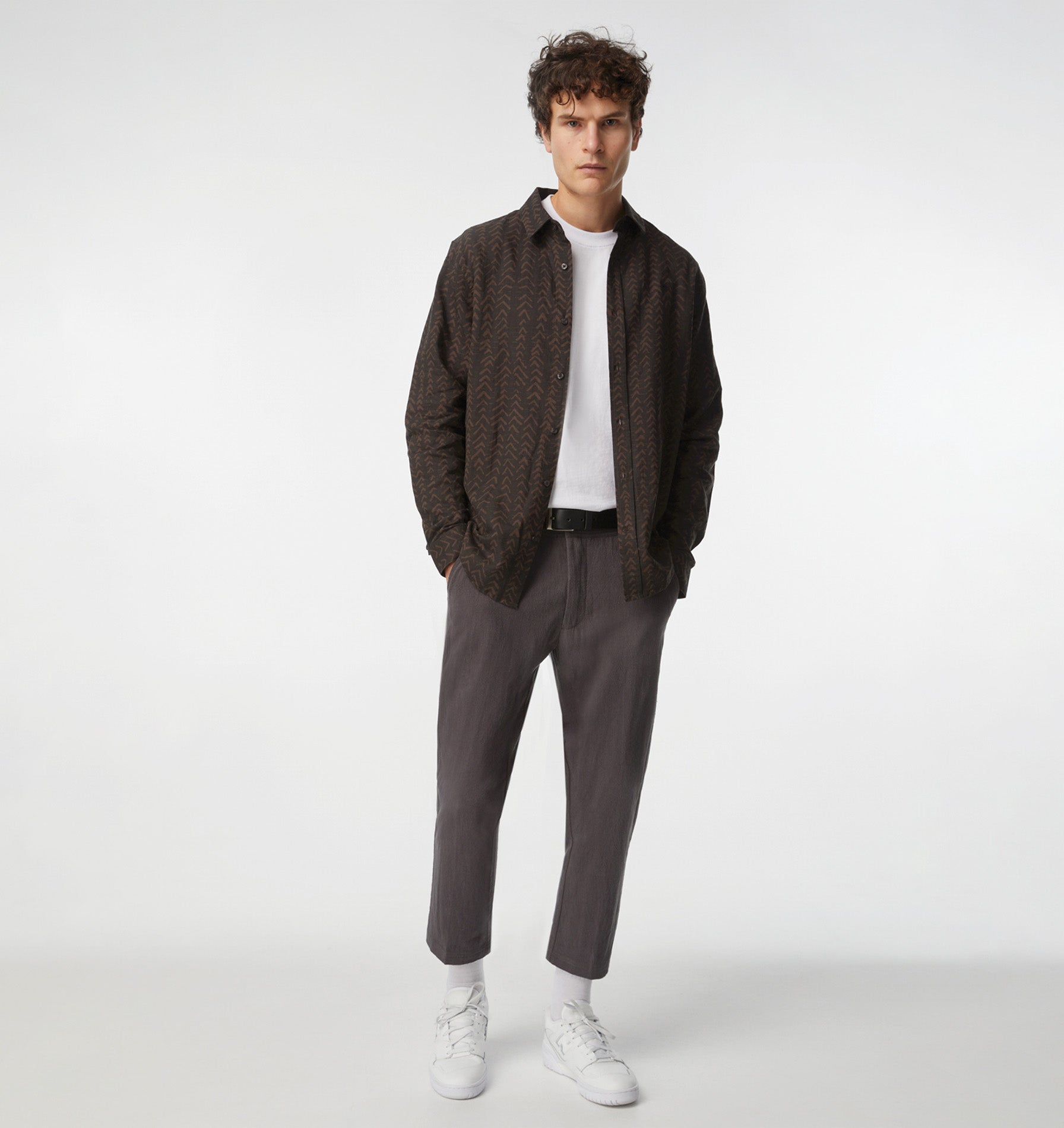 Linen Slim Kobe Pant  - Charcoal