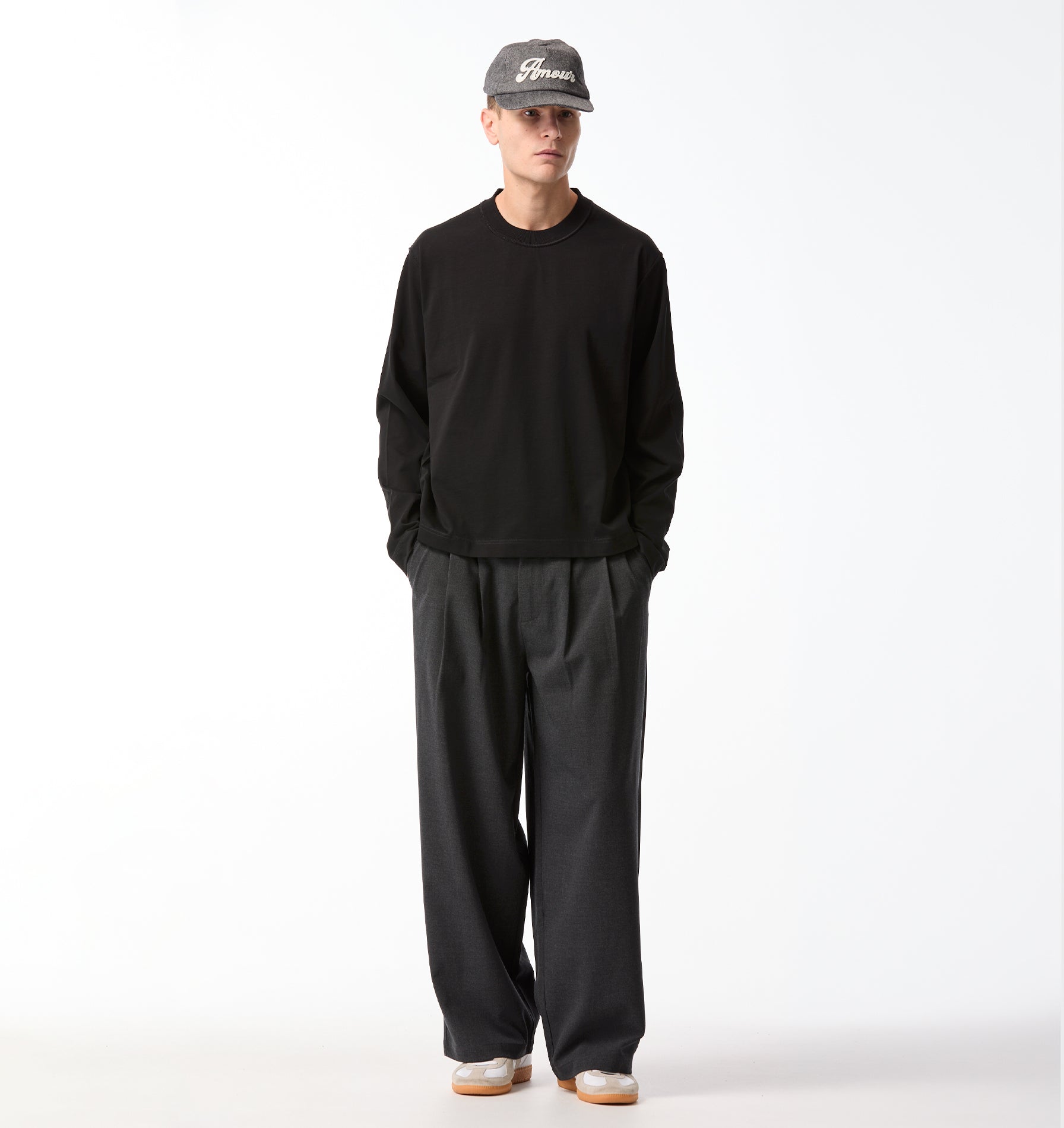 Crop Box LS Tee - Black