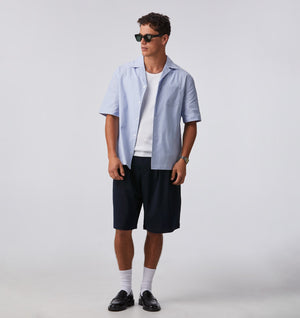 Alby Pleated Short - Navy