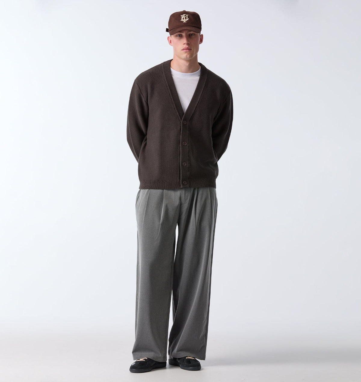 Albert Pleated Pant - Grey Marle