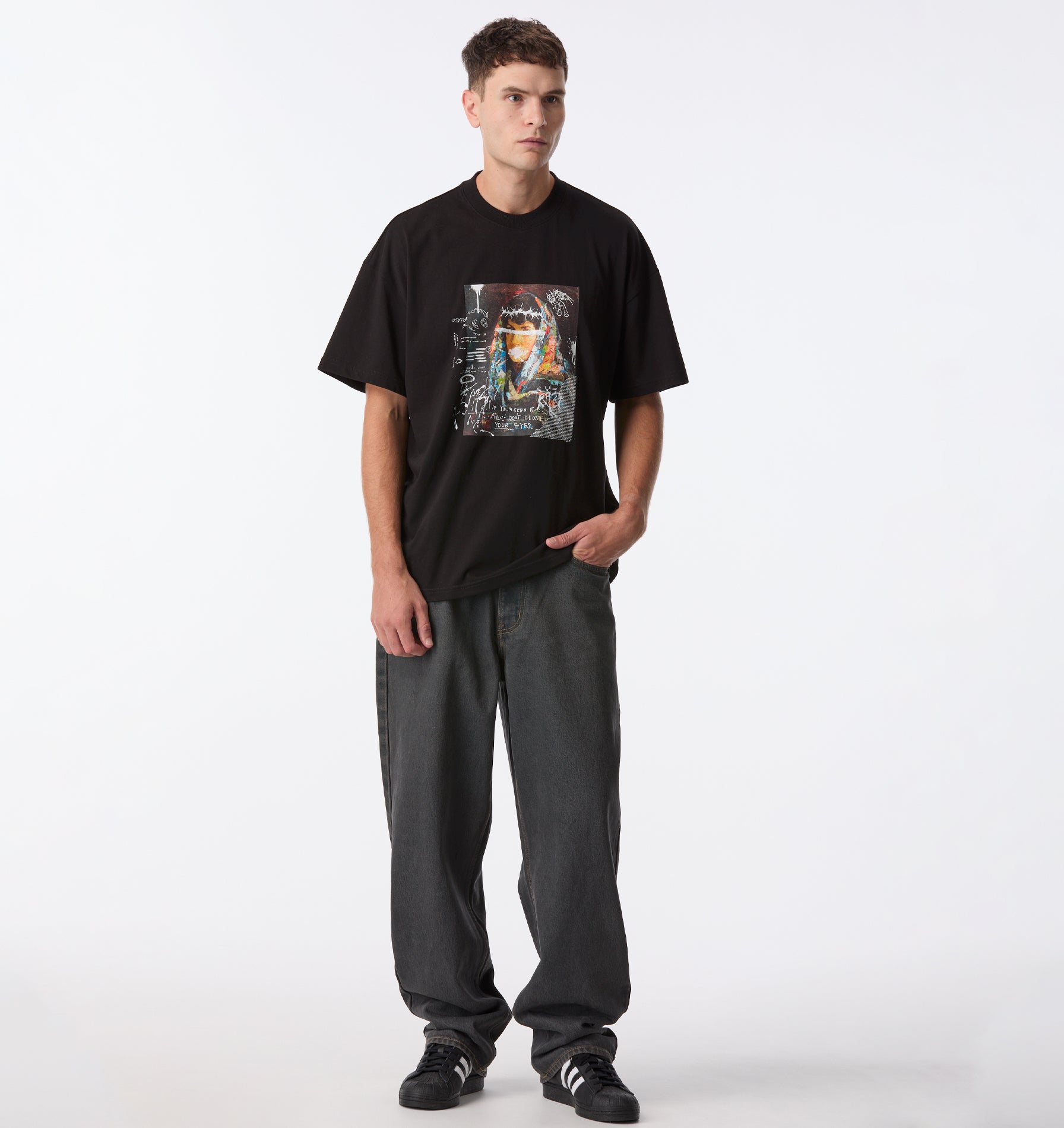 Close Your Eyes Box Tee 2.0 - Black