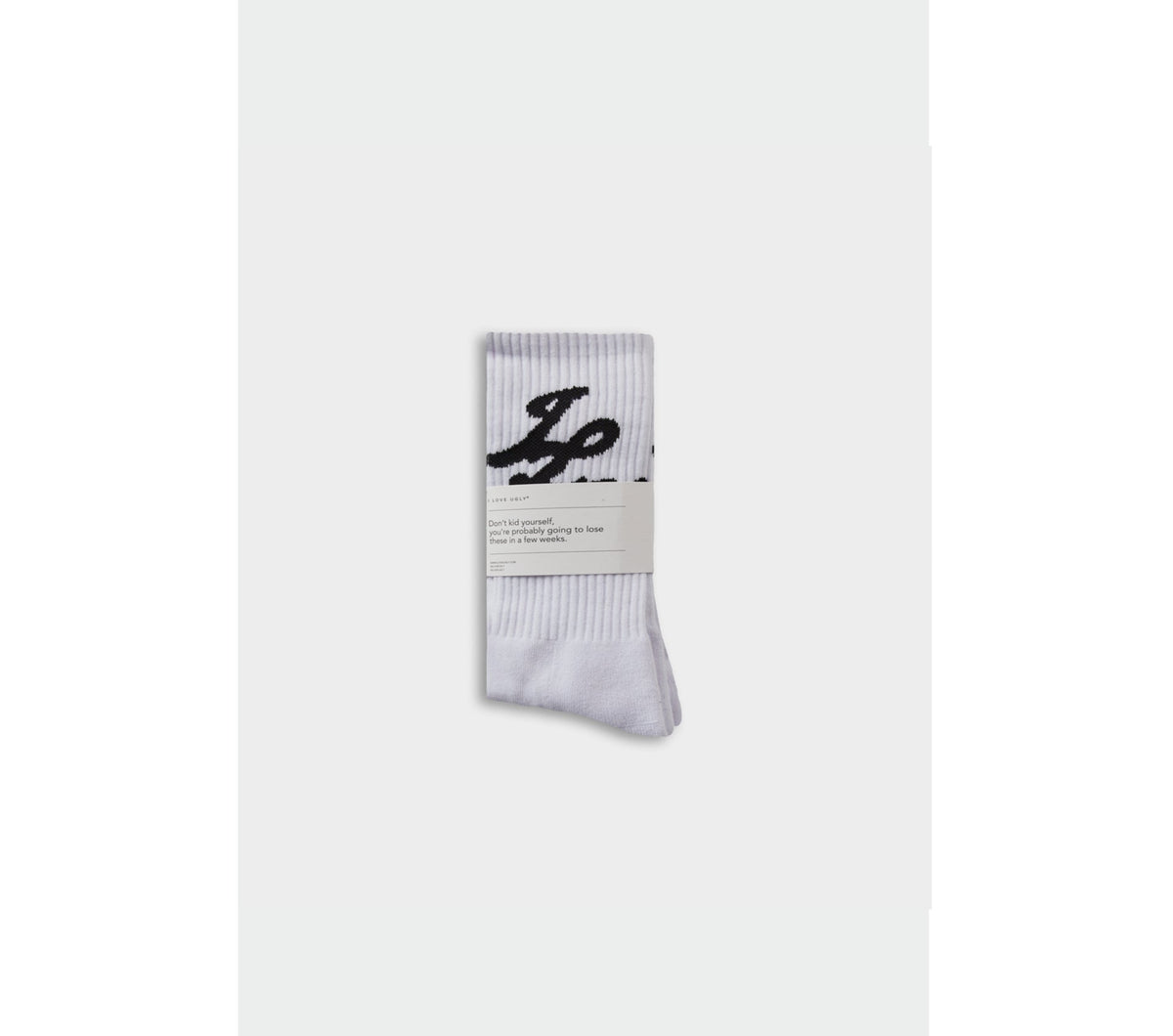 Initial Sock - White