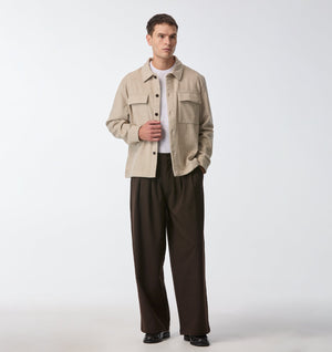 Wool Overshirt - Oatmeal