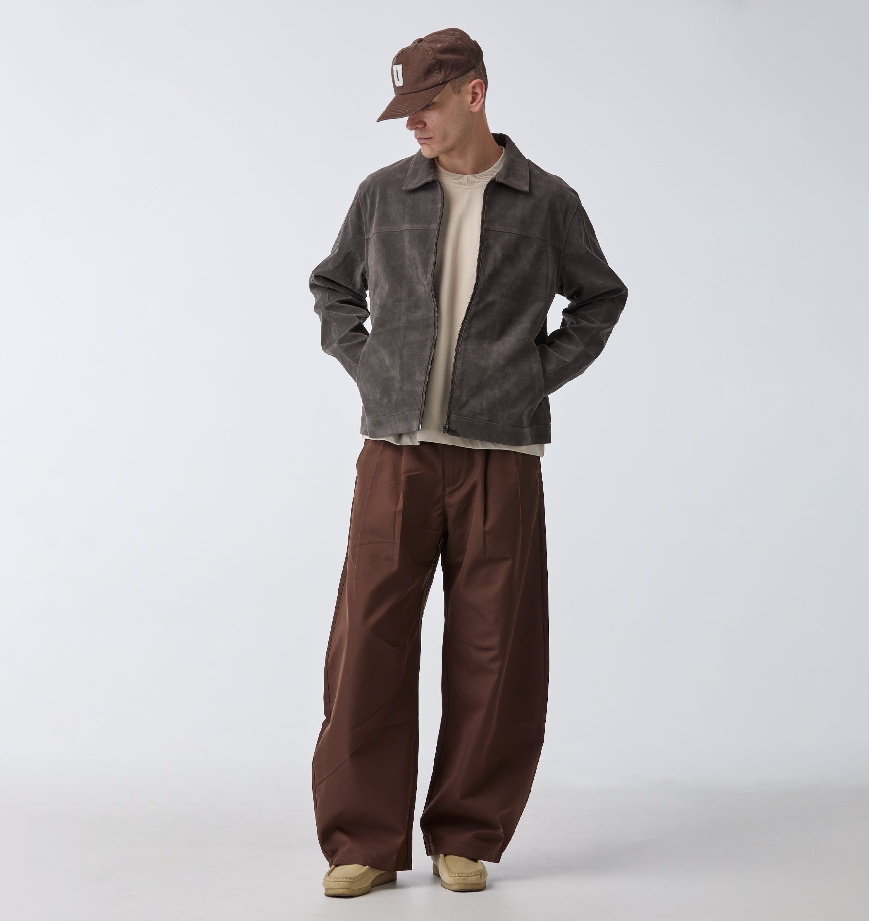 Mason Suede Jacket - Charcoal