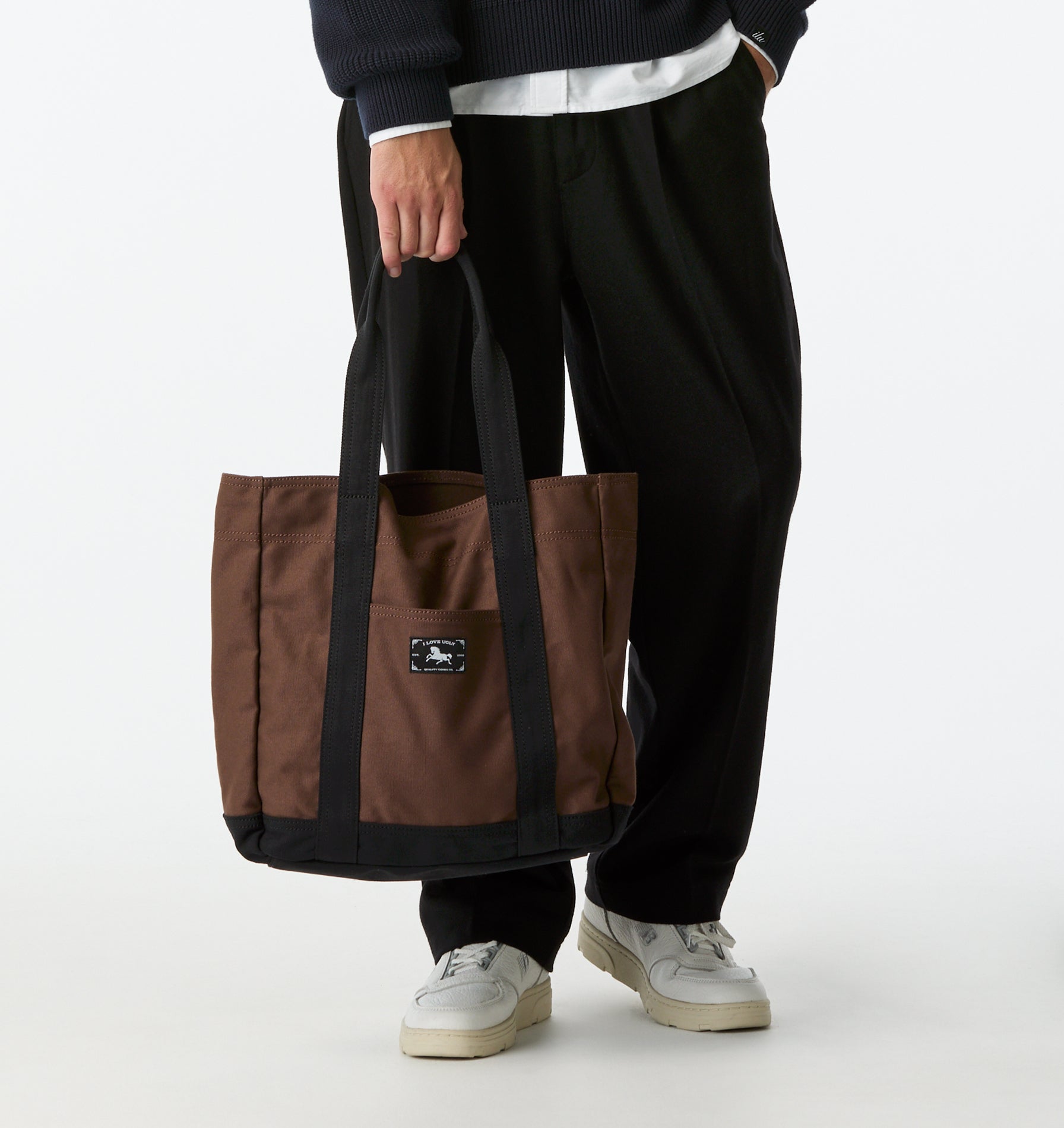 Bentley Tote Bag - Coffee Bean/Black