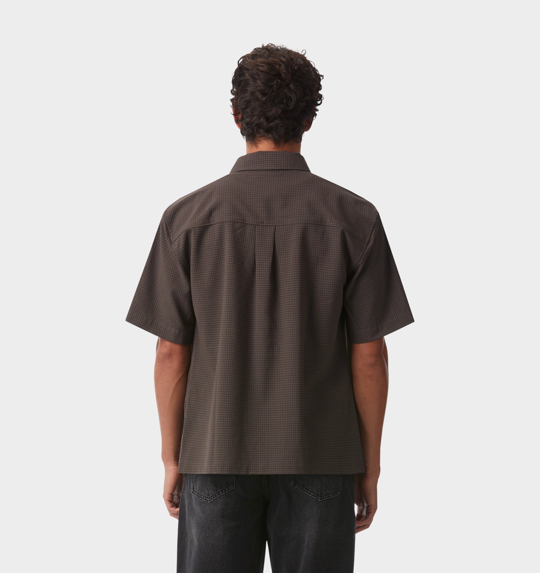 Dawson Boxy SS Shirt - Brown Check